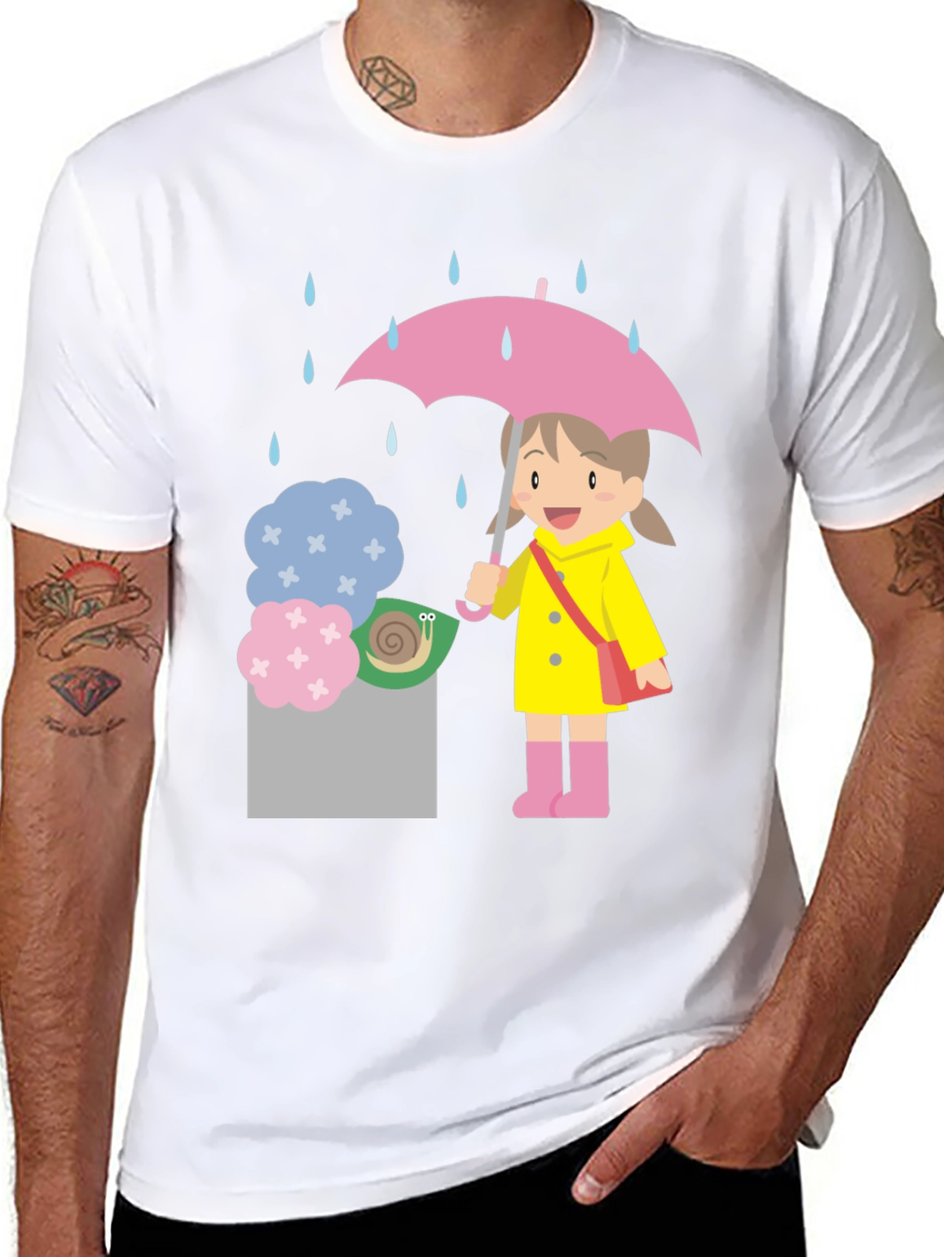 Rainy Day Cartoon T-Shirt