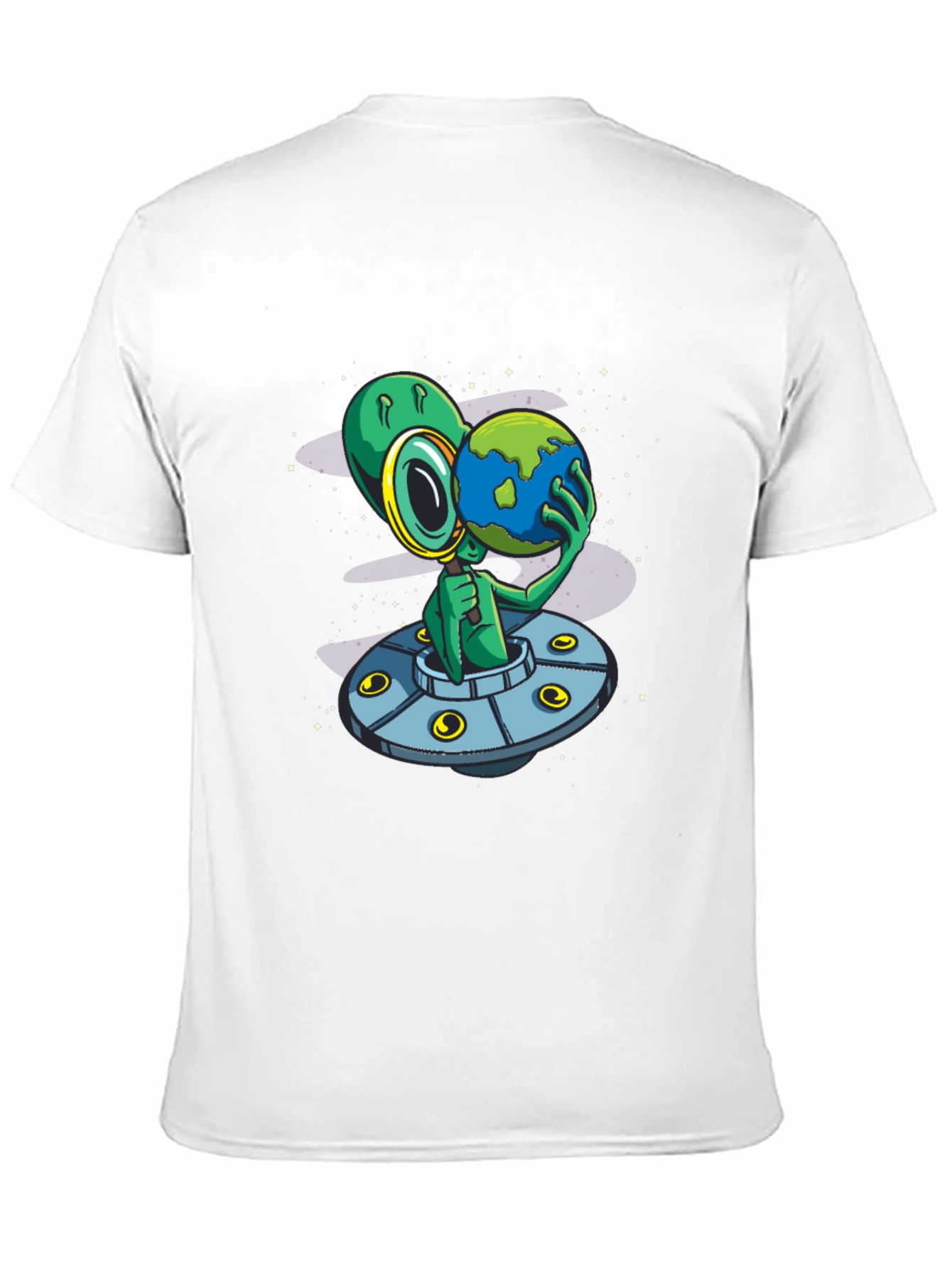 Alien UFO Earth Graphic T-Shirt