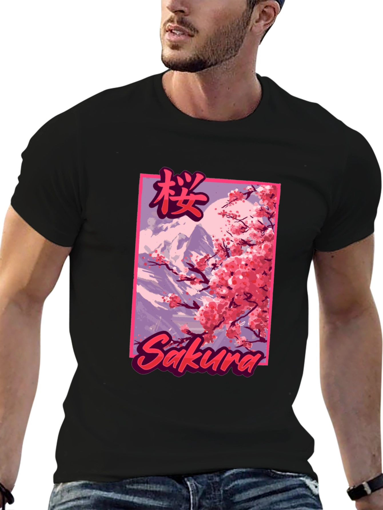 Sakura Blossom Graphic T-Shirt - Japanese Cherry Design