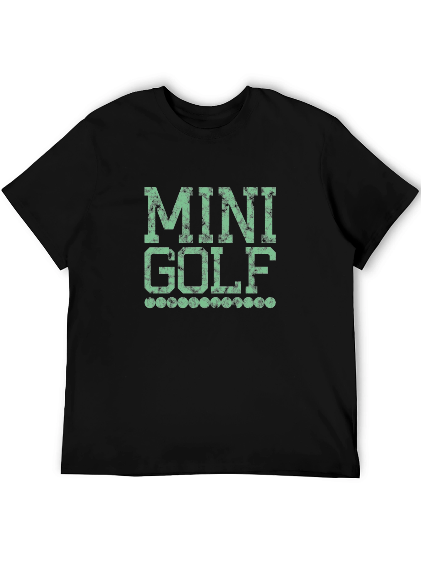 Mini Golf Graphic Tee - Black Cotton Shirt