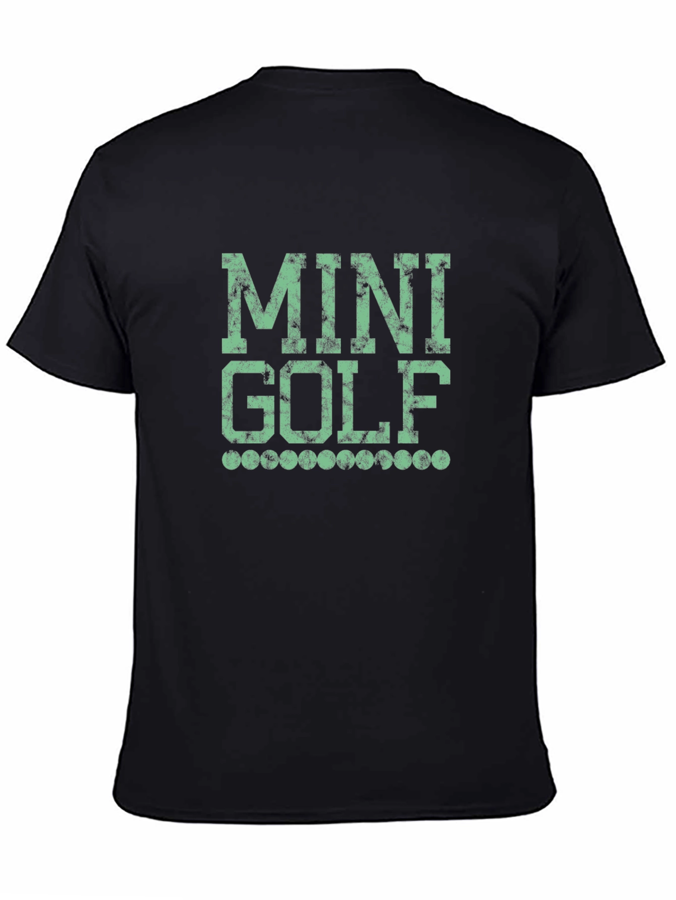 Mini Golf Graphic Tee - Black Cotton Shirt