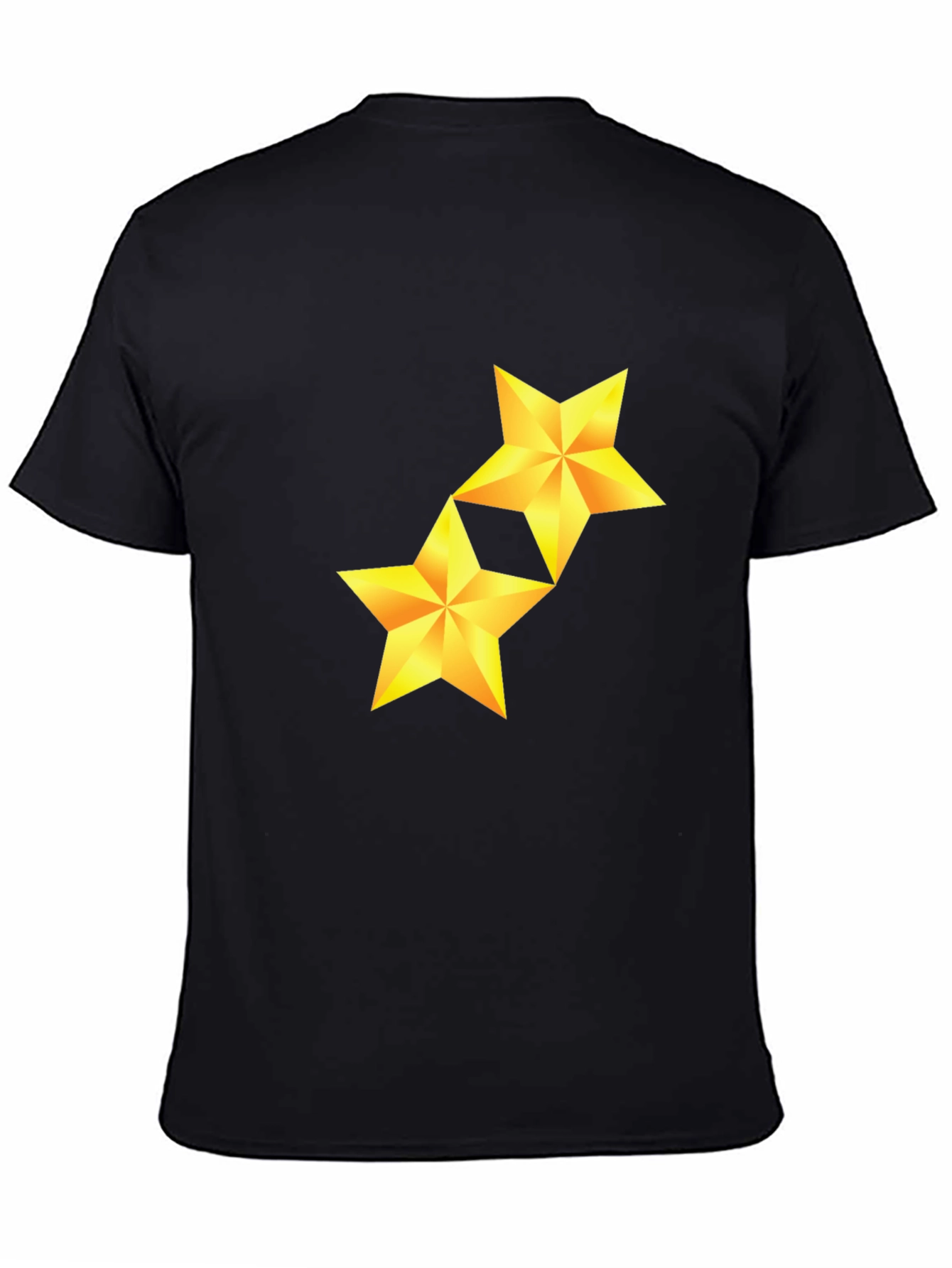 Golden Star Graphic Black Tee