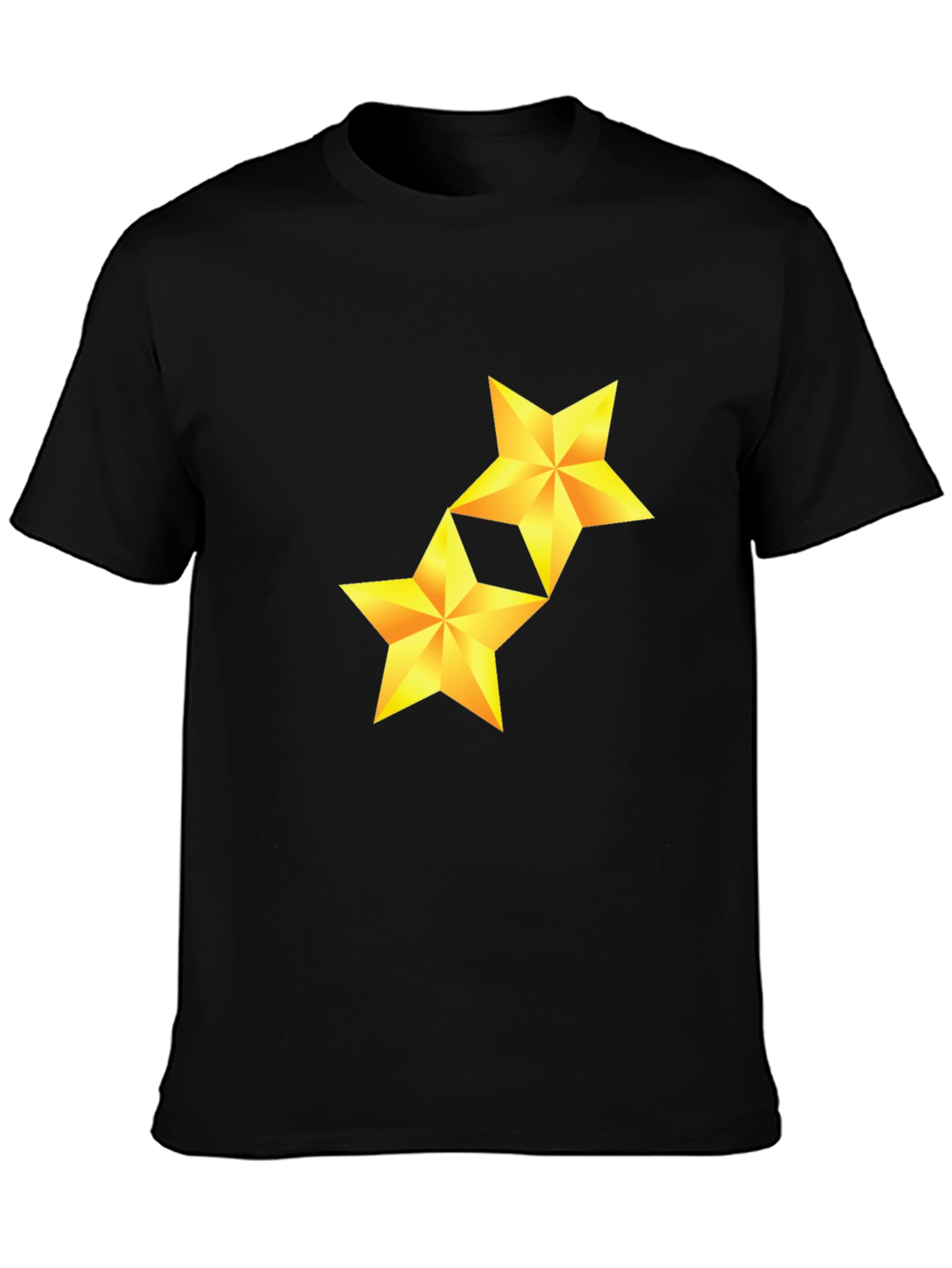 Golden Star Graphic Black Tee