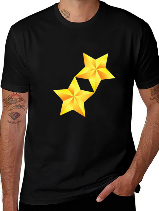 Golden Star Graphic Black Tee