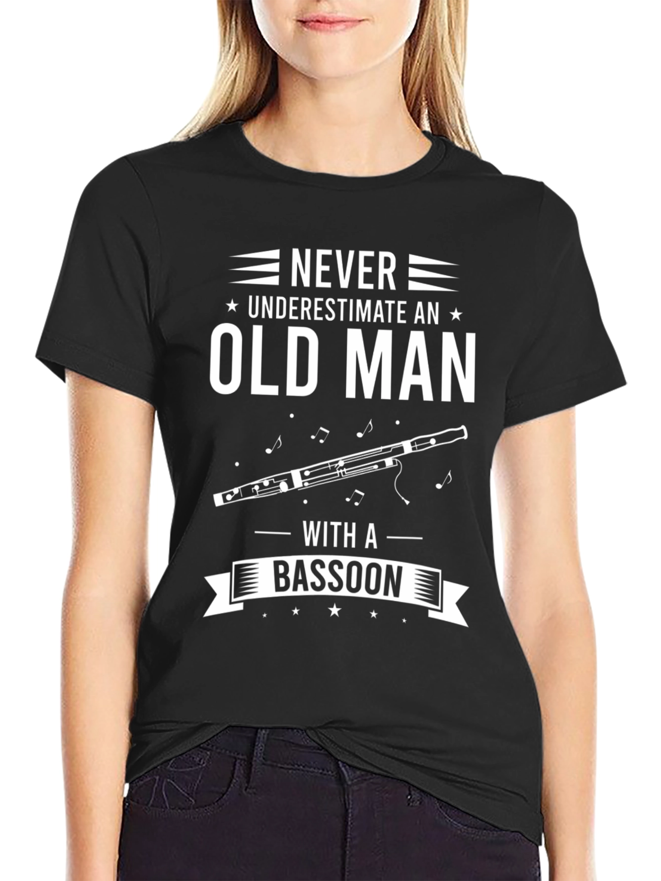 Never Underestimate an Old Man with a Bassoon T-Shirt