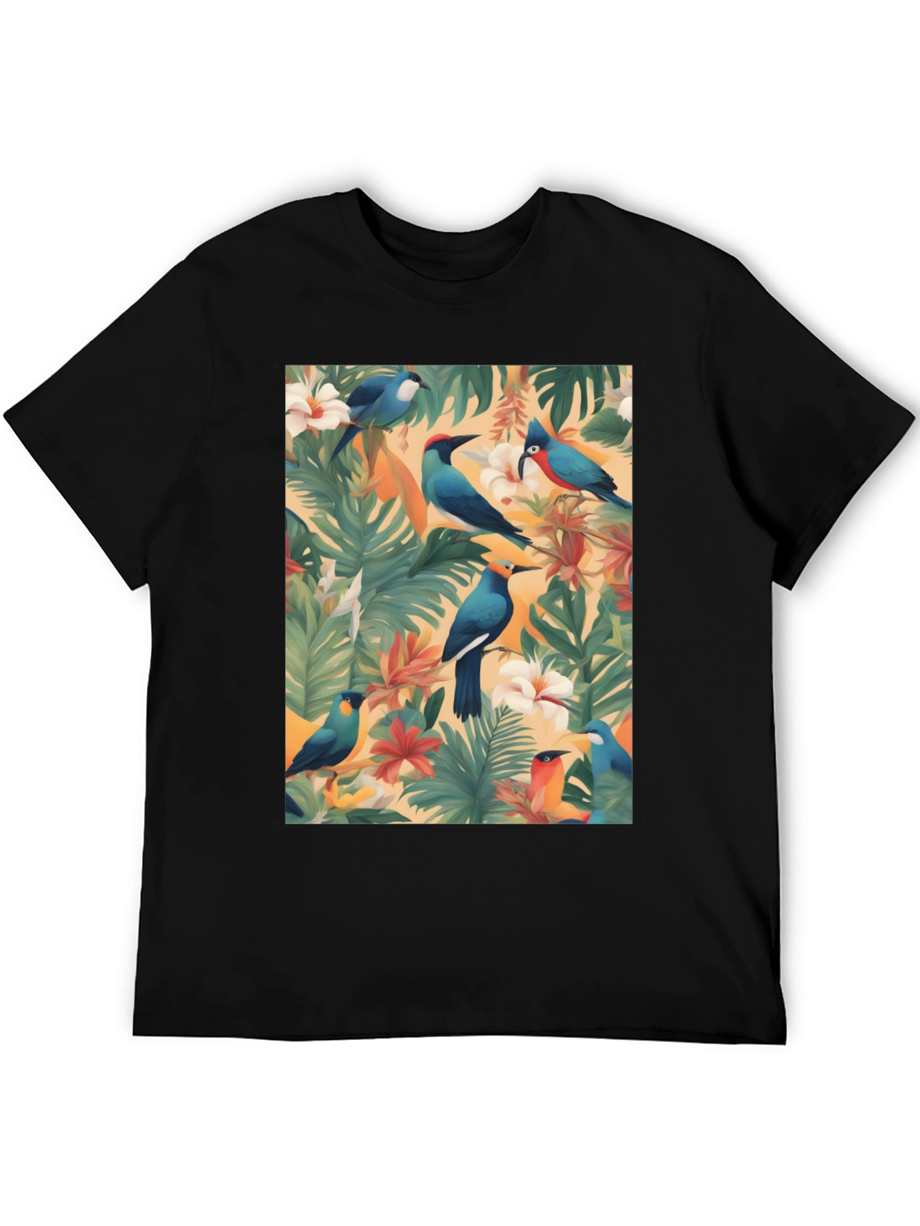Tropical Birds Graphic T-Shirt