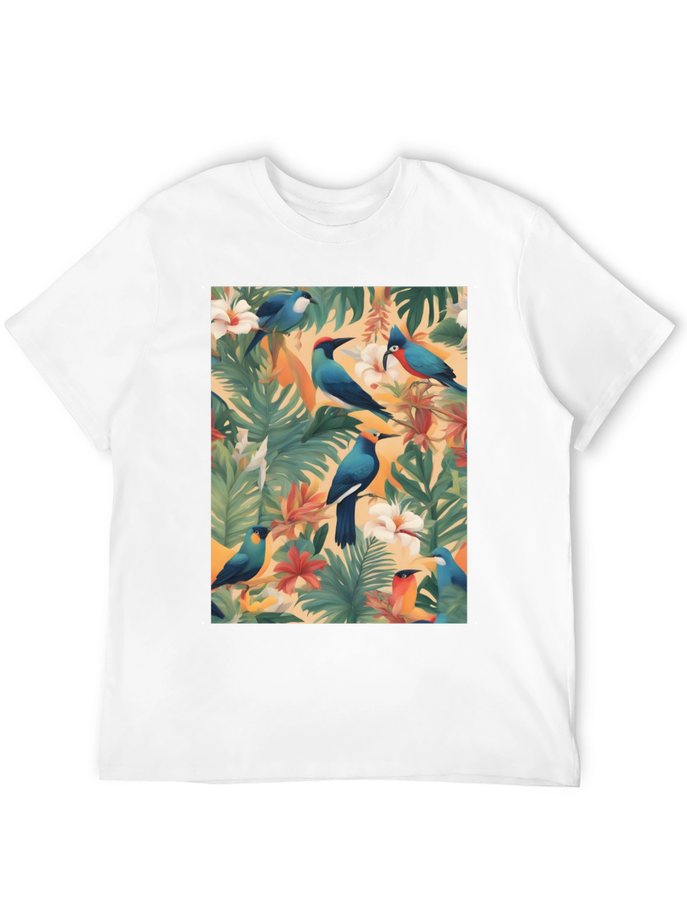 Tropical Birds Graphic T-Shirt