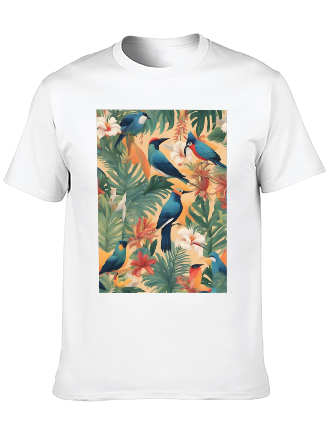 Tropical Birds Graphic T-Shirt