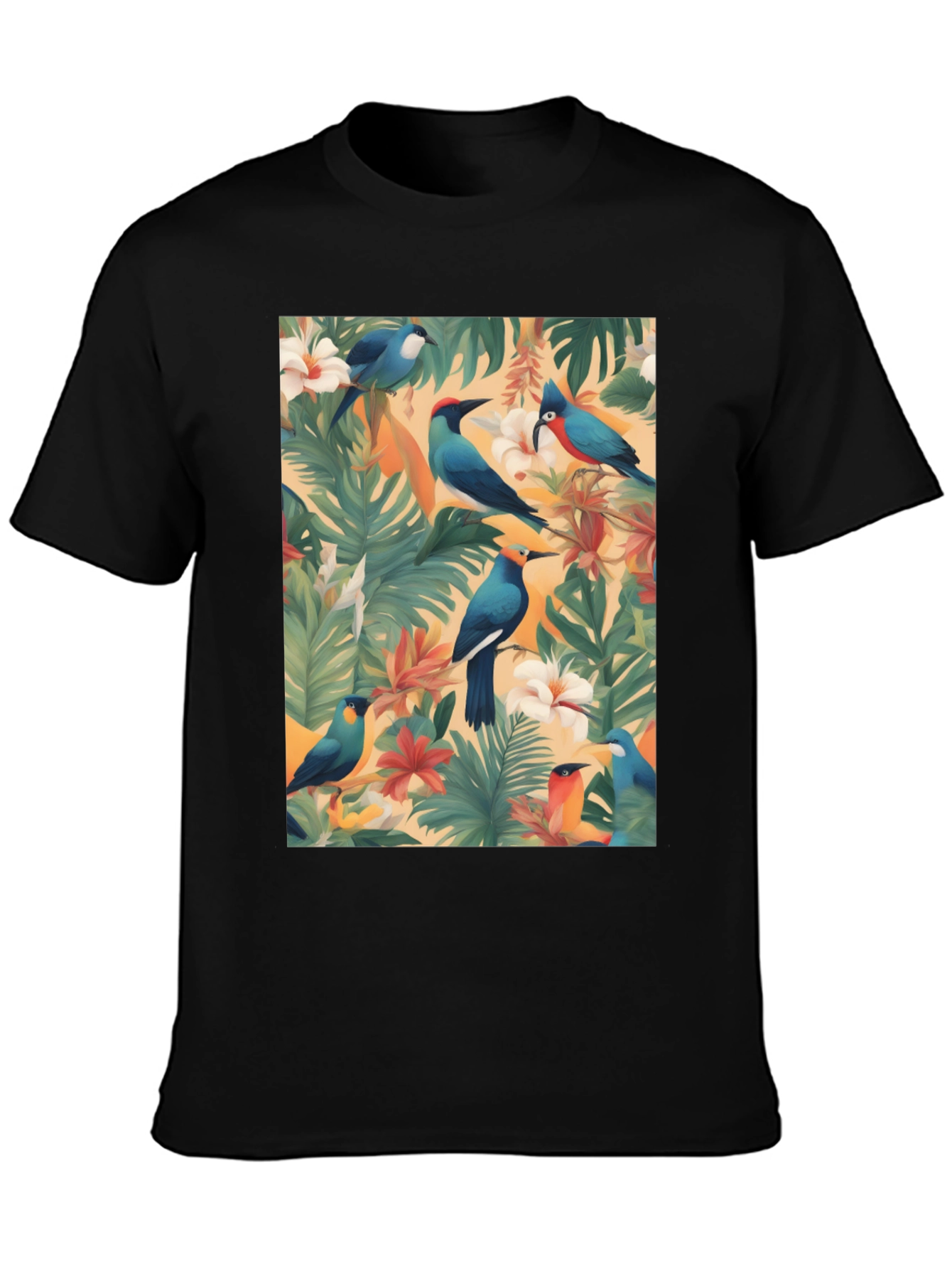 Tropical Birds Graphic T-Shirt
