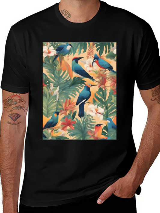 Tropical Birds Graphic T-Shirt