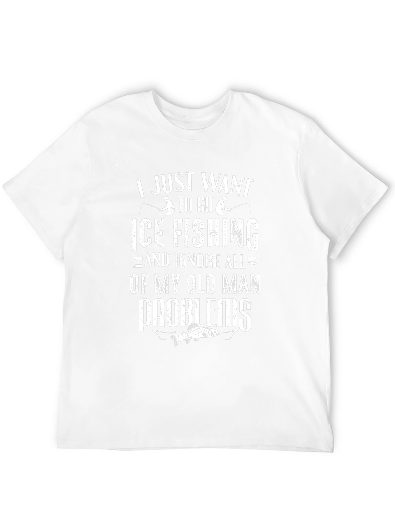 Ice Fishing Old Man Problems Graphic Tee