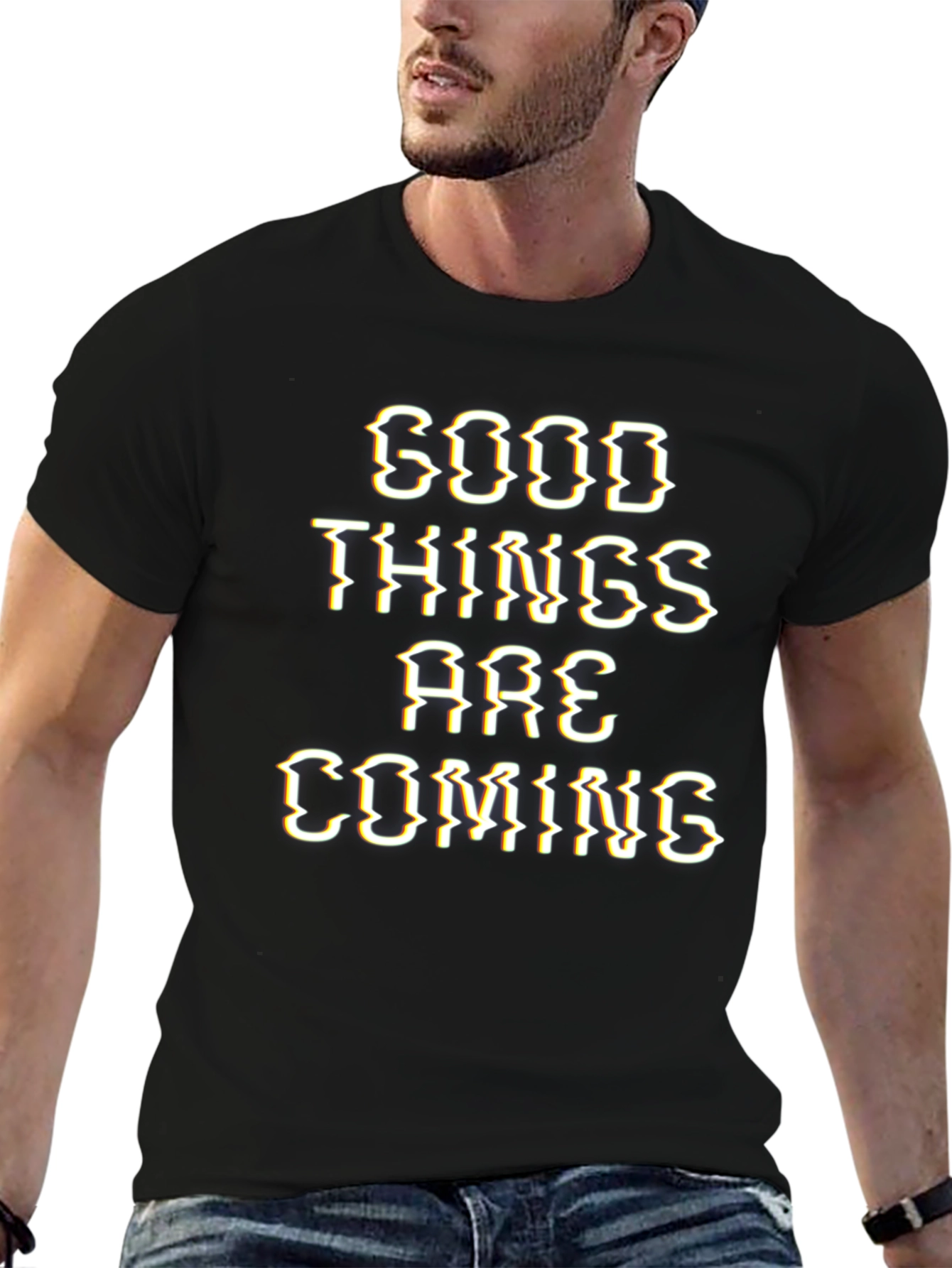 Good Things are Coming Graphic Tee - Black