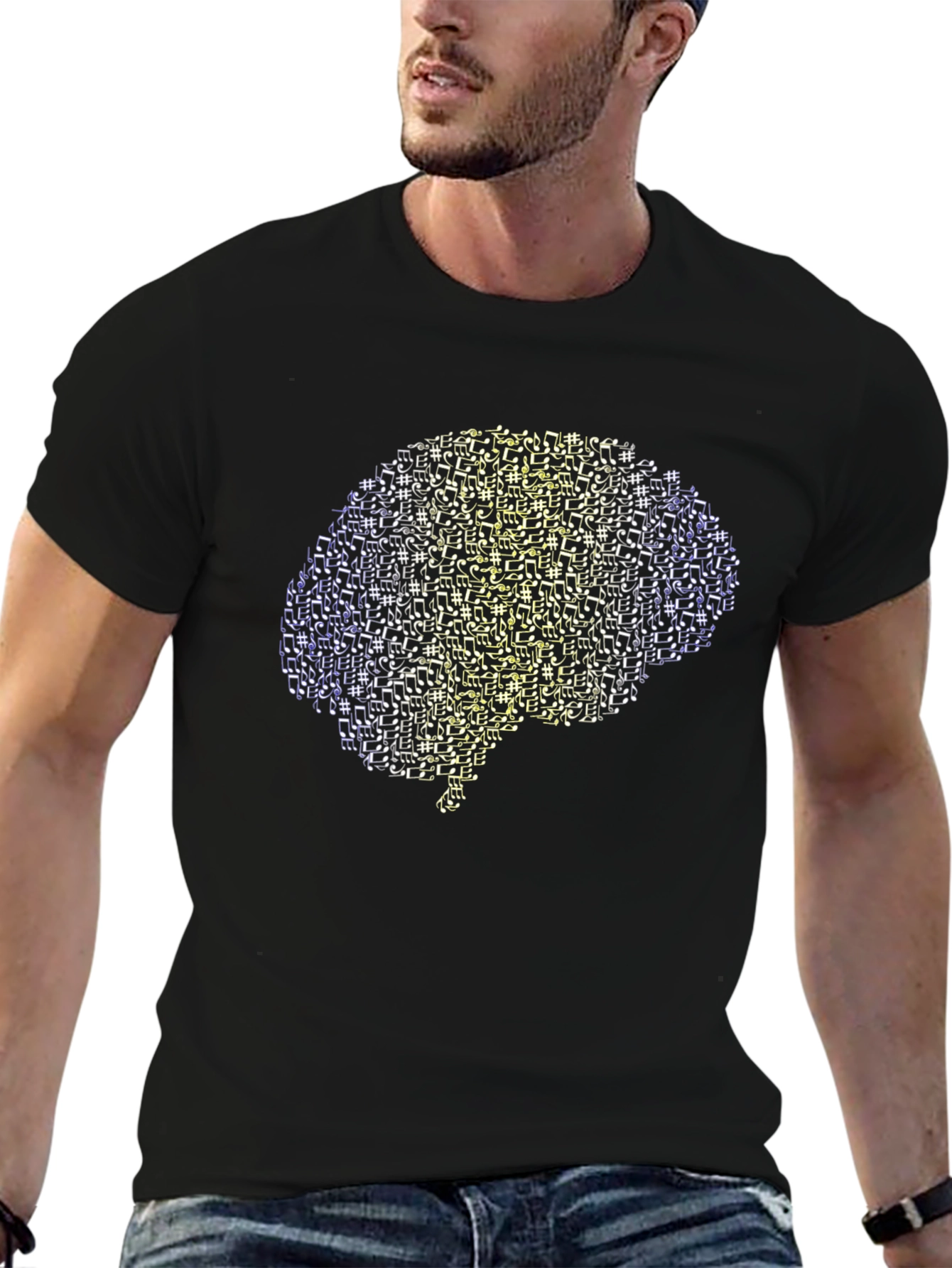 Brain Music Note T-Shirt - Express Your Creative Mind