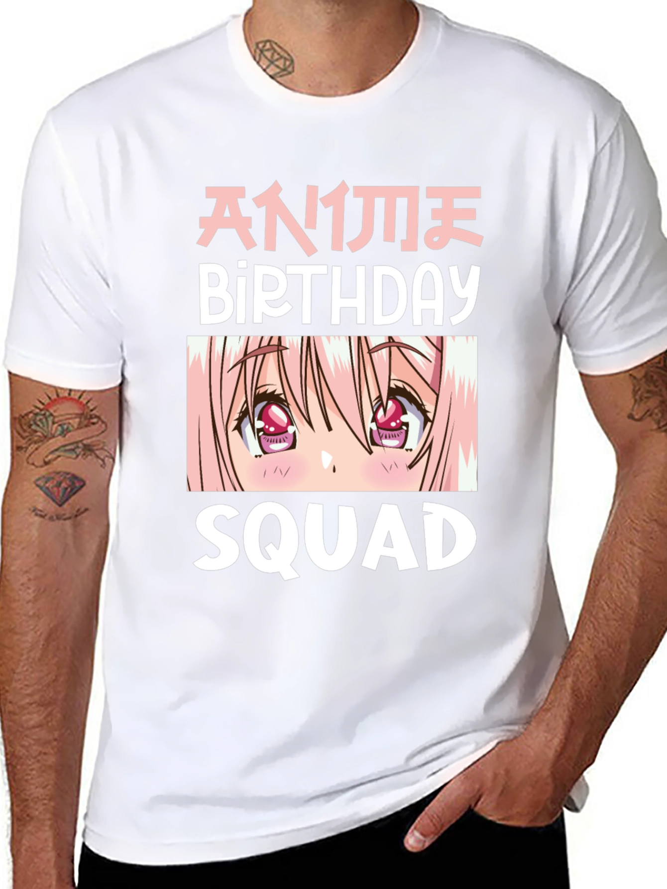 Anime Birthday Squad Graphic T-Shirt