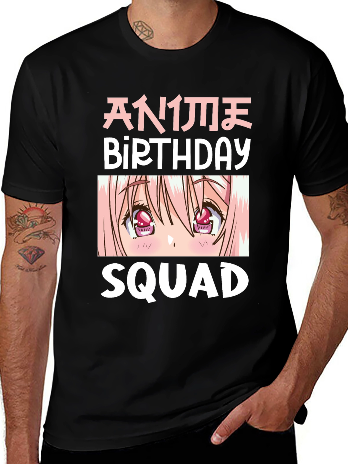 Anime Birthday Squad Graphic T-Shirt