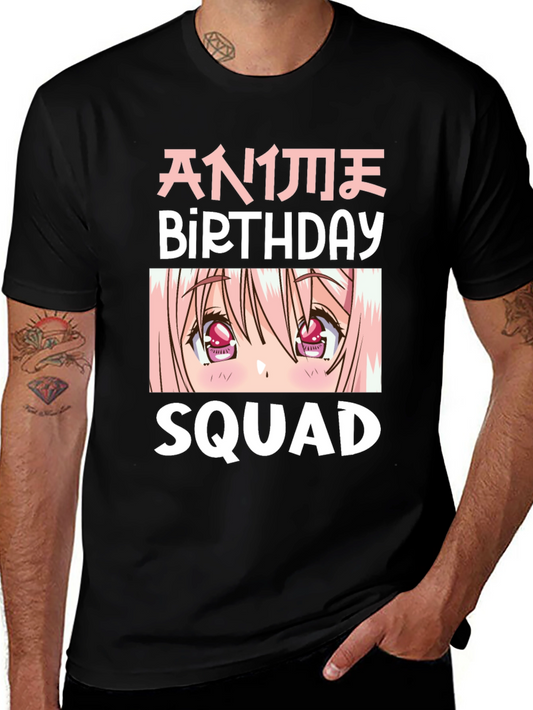 Anime Birthday Squad Graphic T-Shirt