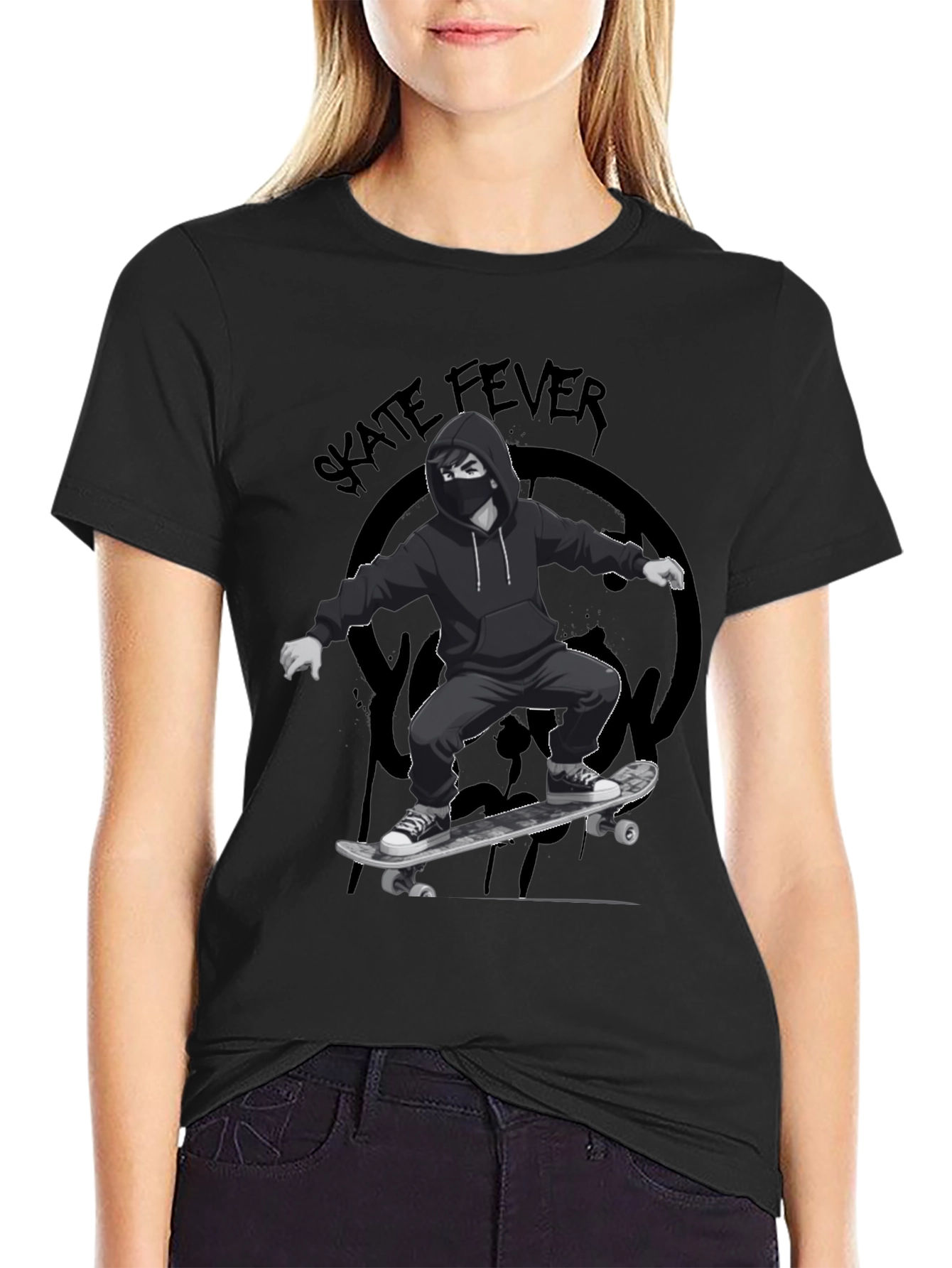 Skate Fever Graphic T-Shirt - Cool Skater Design