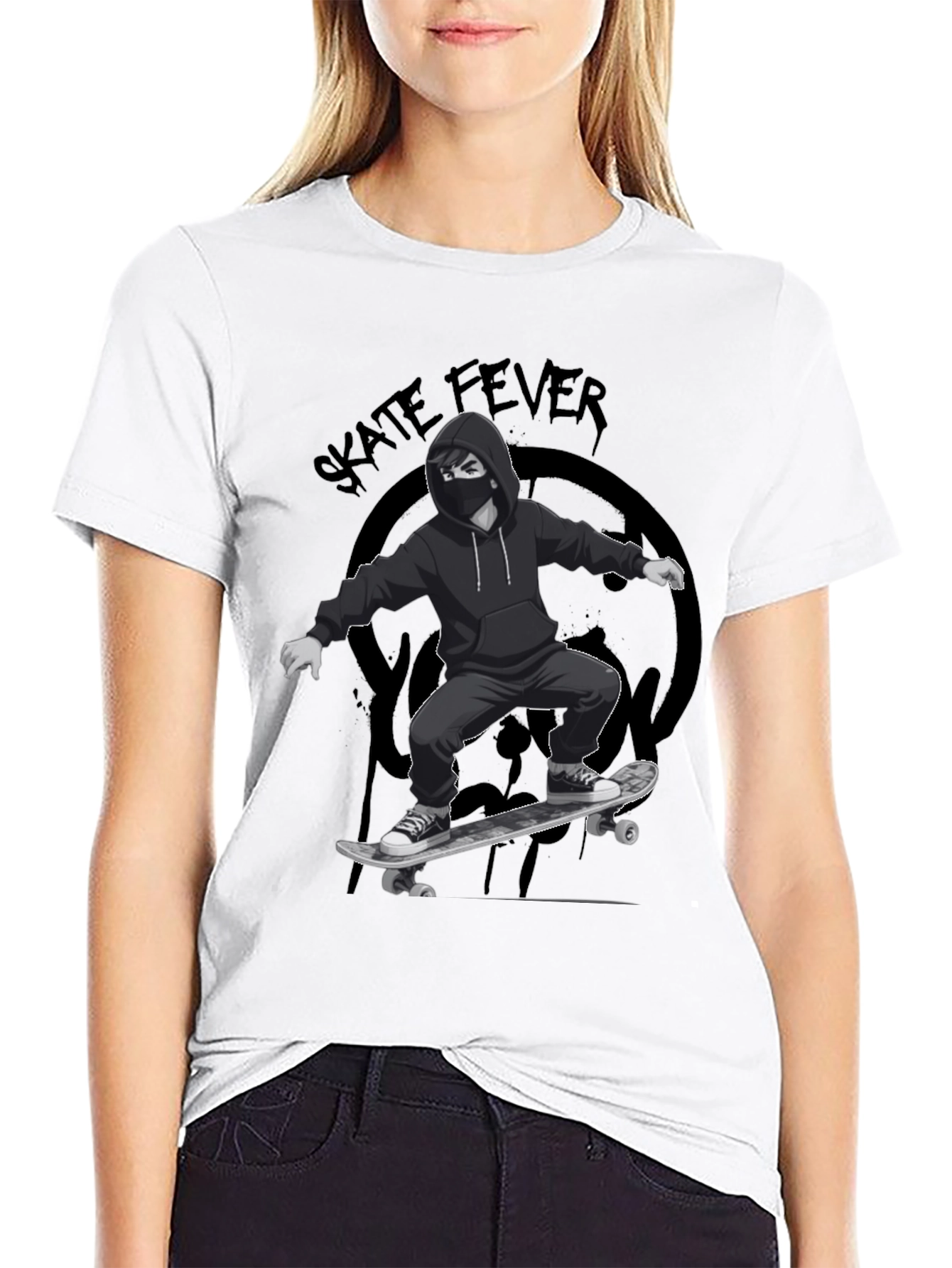 Skate Fever Graphic T-Shirt - Cool Skater Design