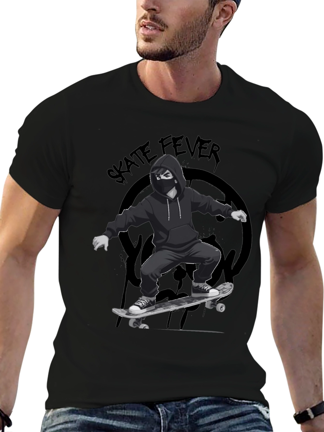 Skate Fever Graphic T-Shirt - Cool Skater Design