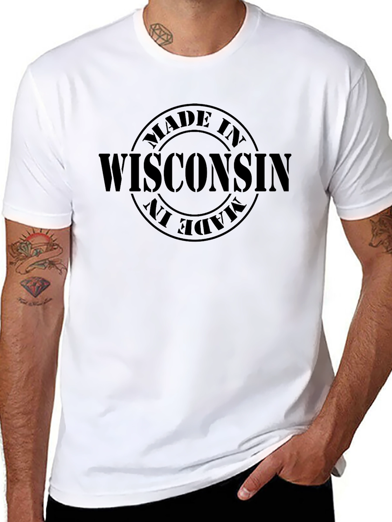 Made in Wisconsin T-Shirt - Black Cotton Tee