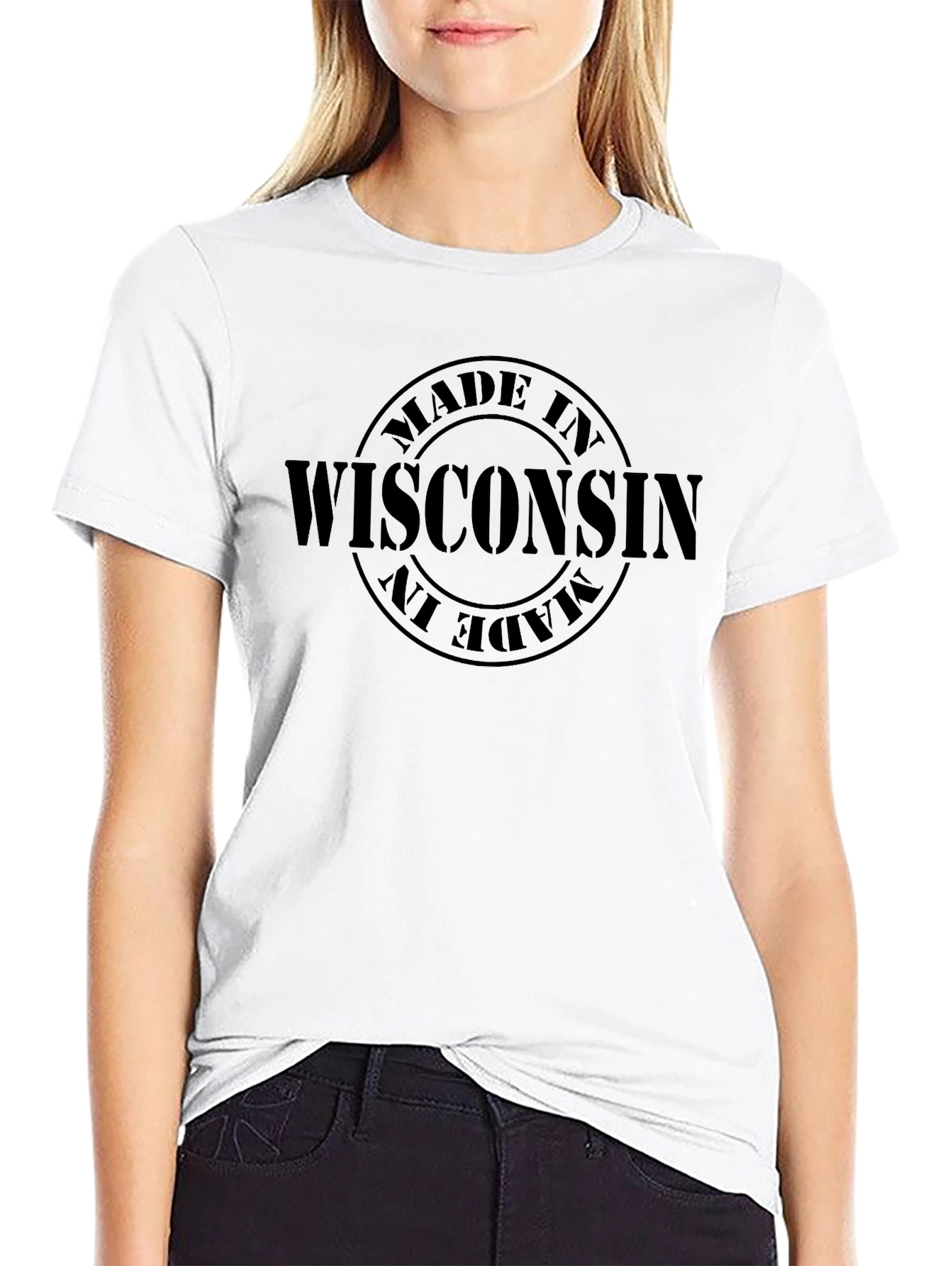 Made in Wisconsin T-Shirt - Black Cotton Tee