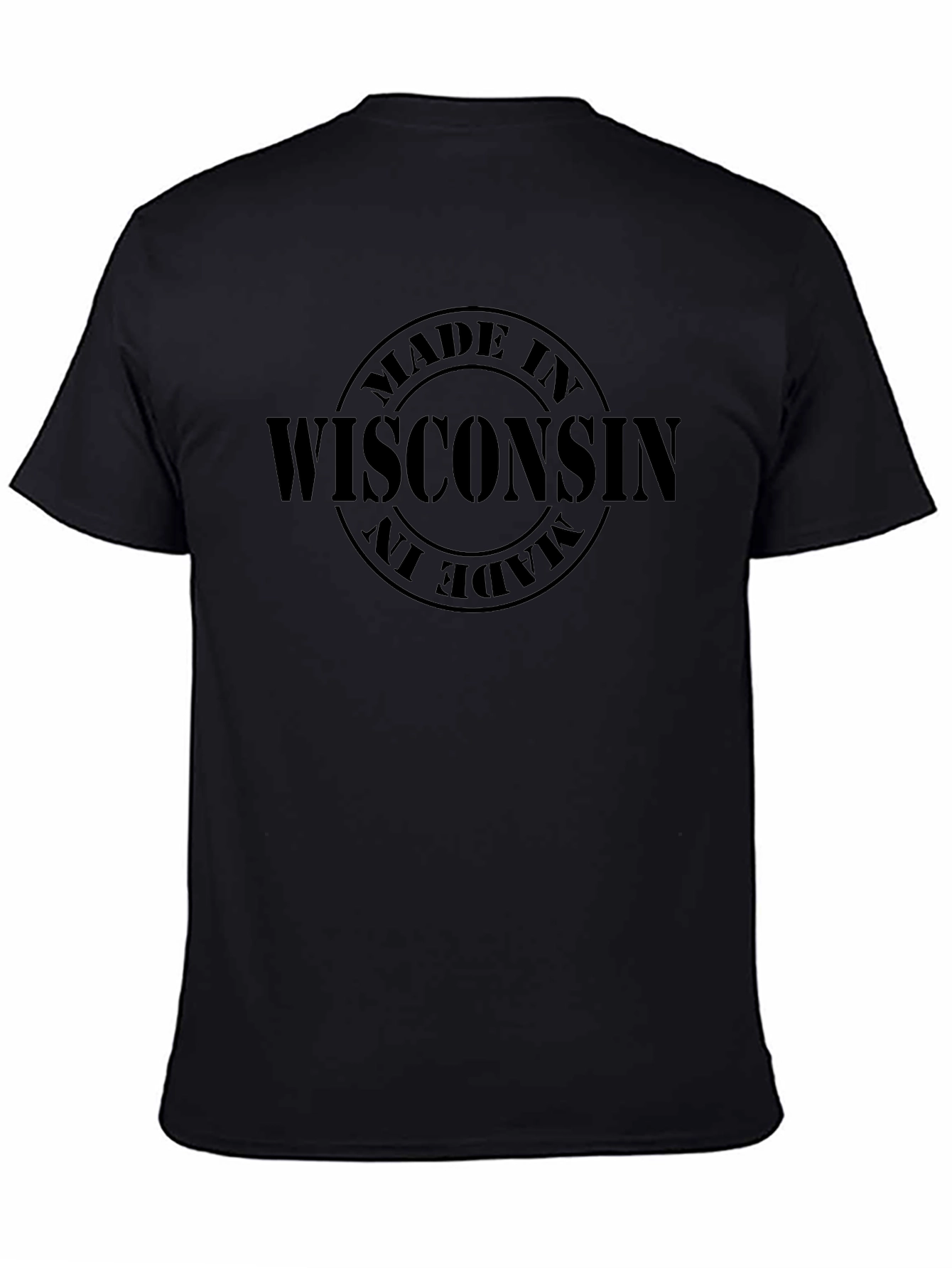 Made in Wisconsin T-Shirt - Black Cotton Tee