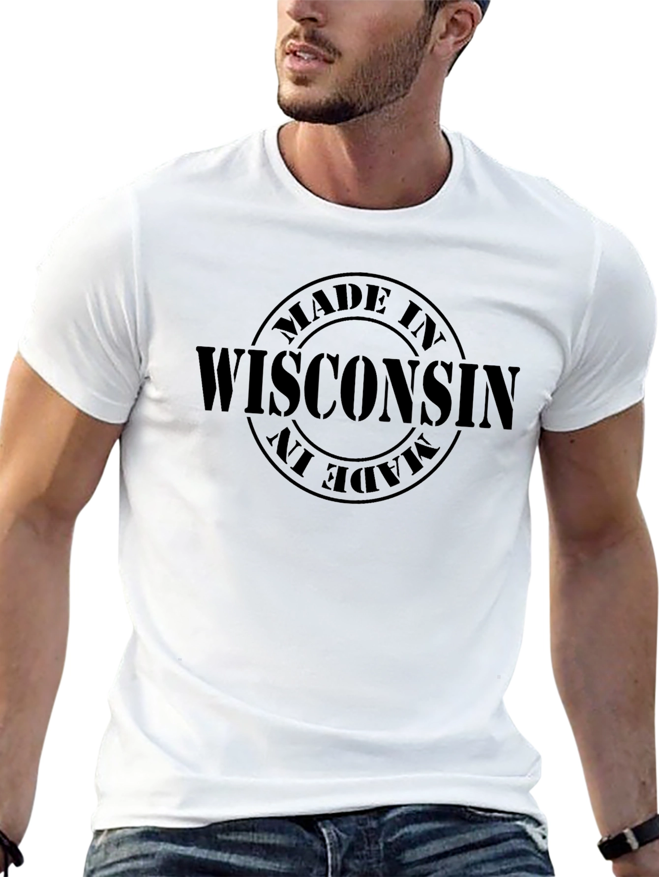 Made in Wisconsin T-Shirt - Black Cotton Tee