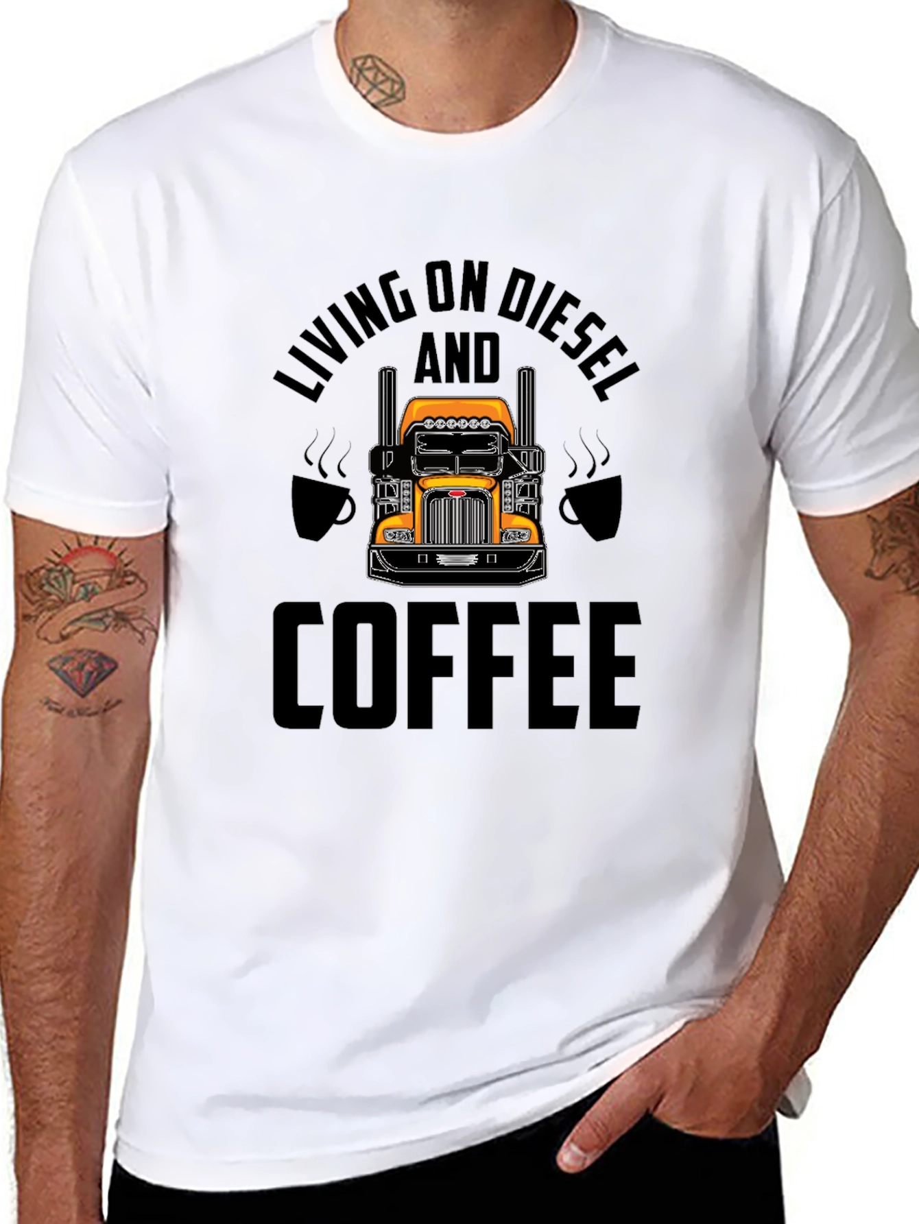 Diesel & Coffee T-Shirt - Trucker Tee