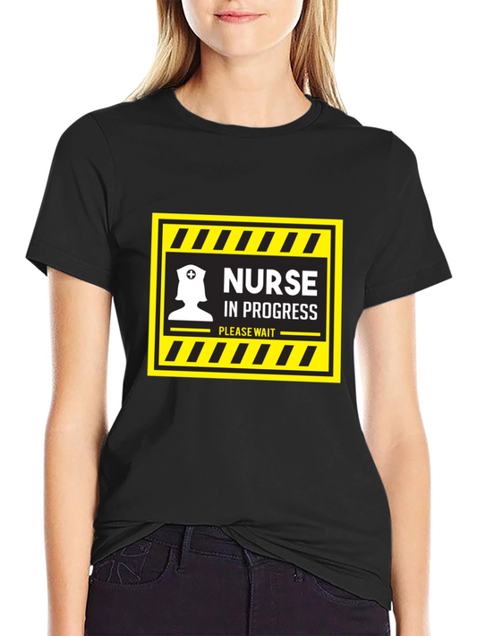 Nurse in Progress Black T-Shirt