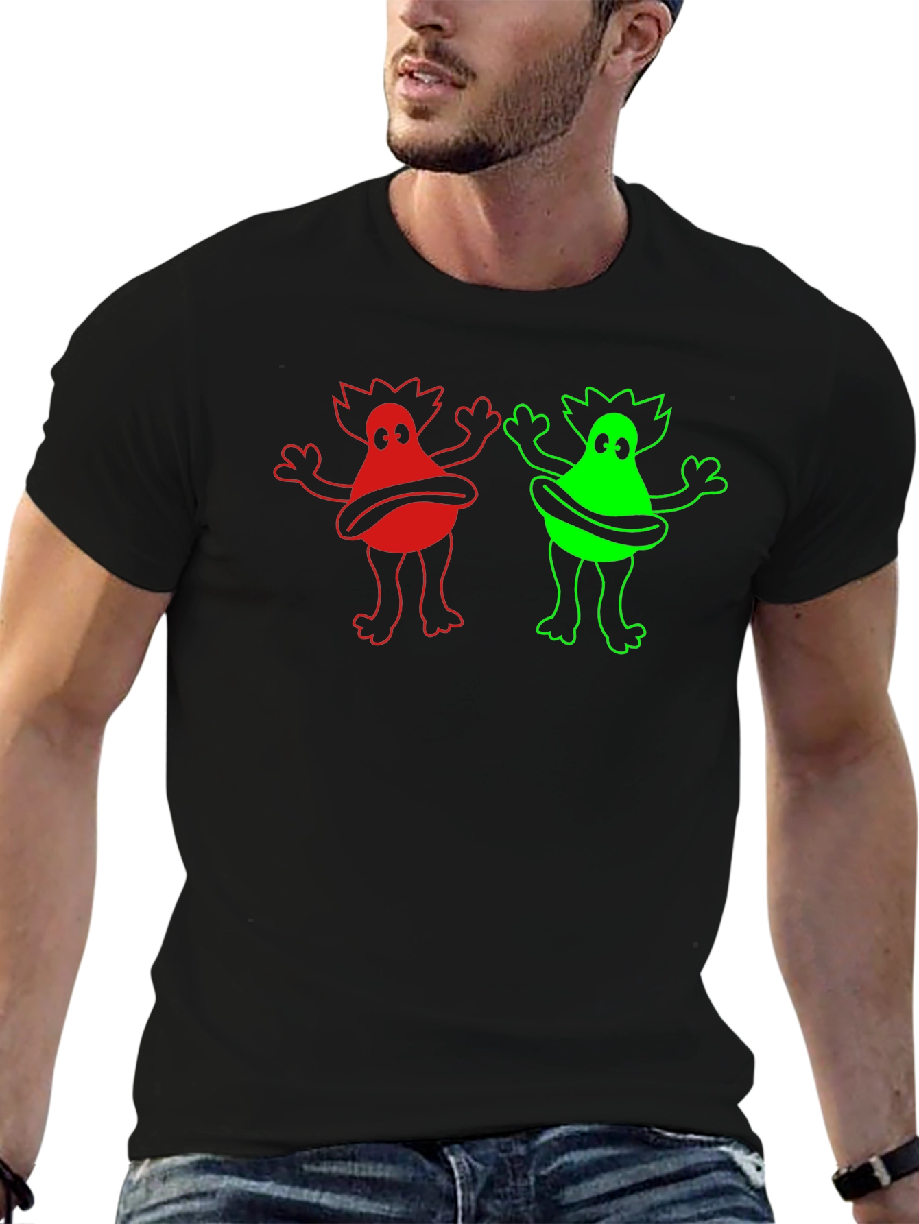 Funky Monster Graphic Tee - Black