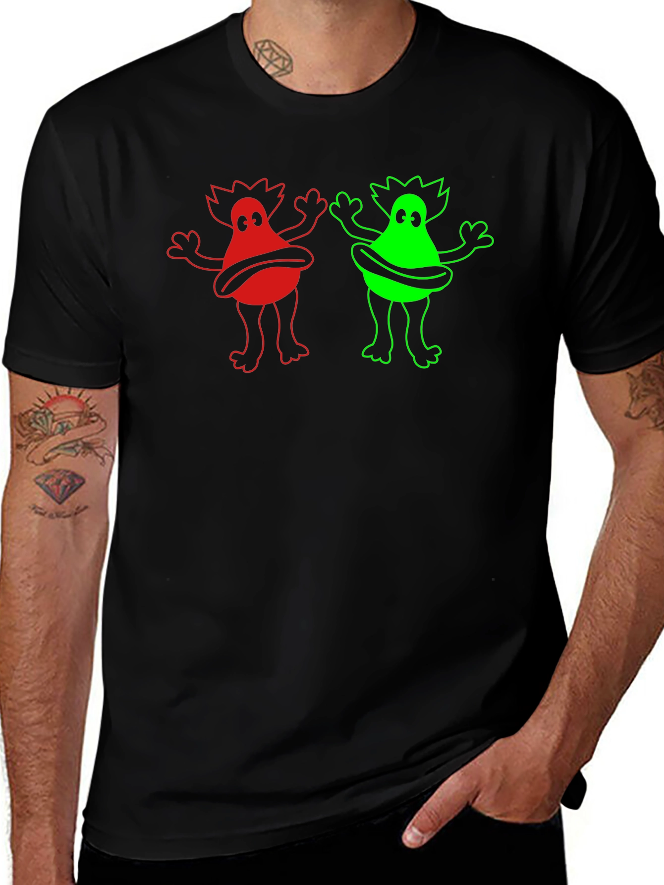 Funky Monster Graphic Tee - Black