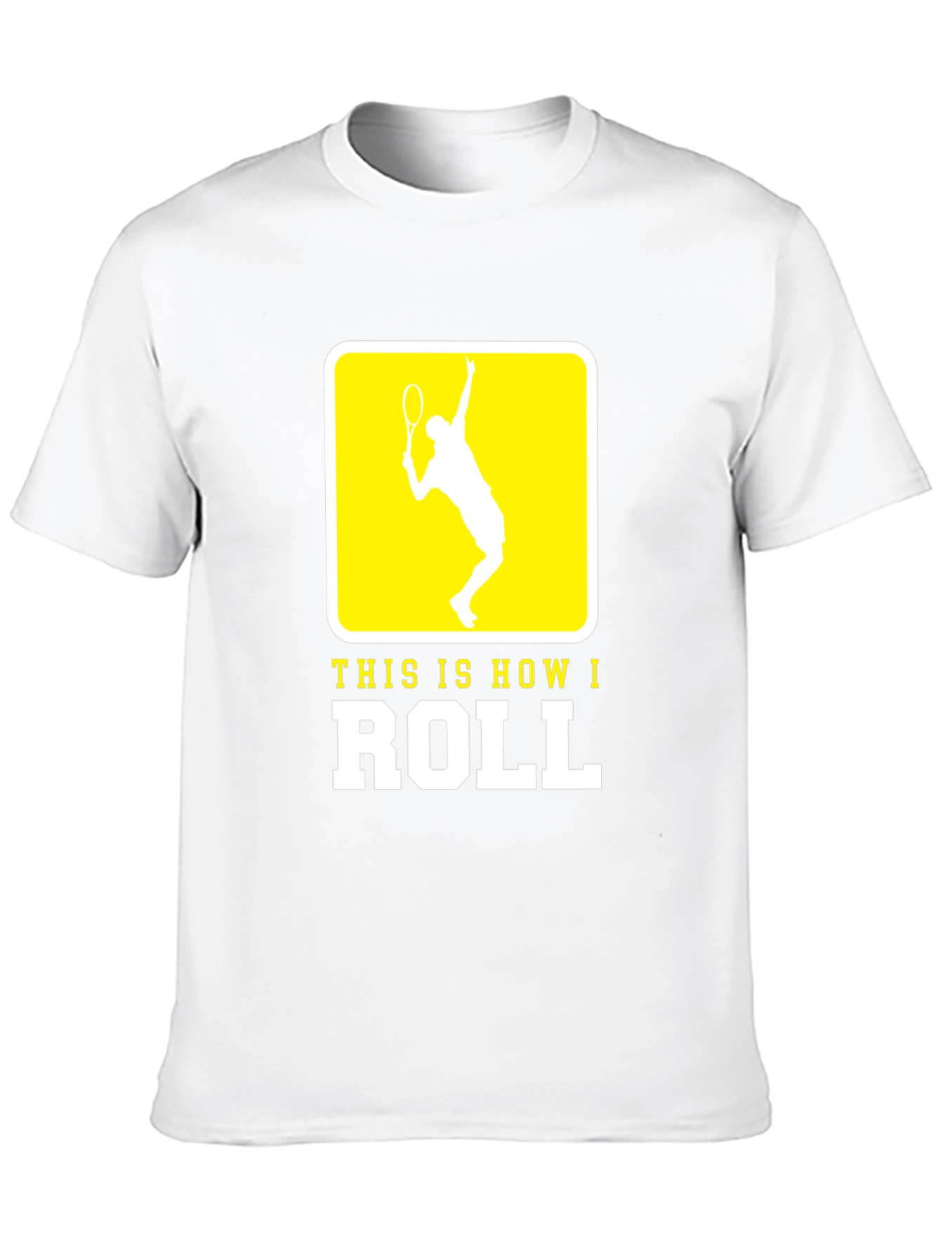 Tennis Player This is How I Roll Black T-Shirt