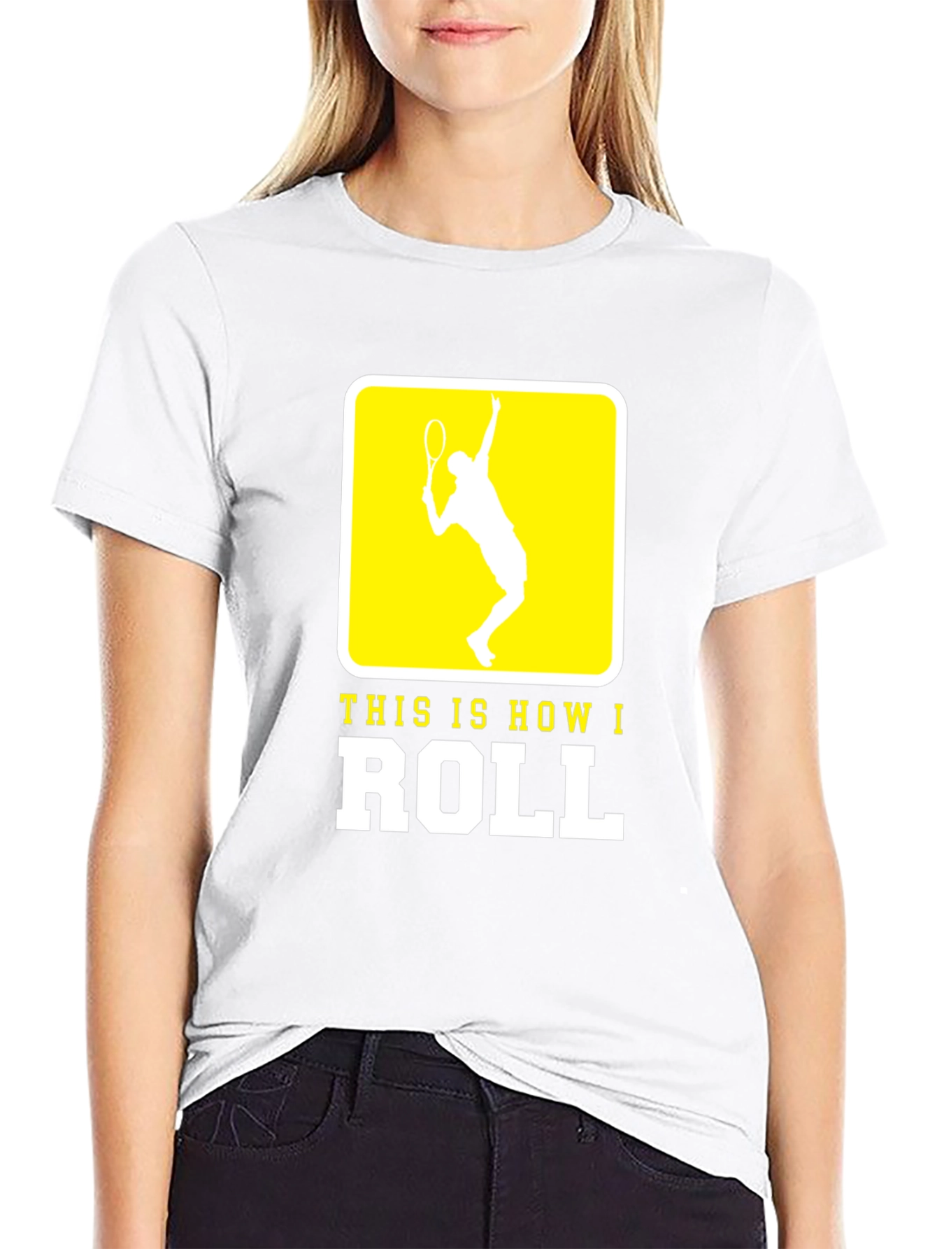 Tennis Player This is How I Roll Black T-Shirt