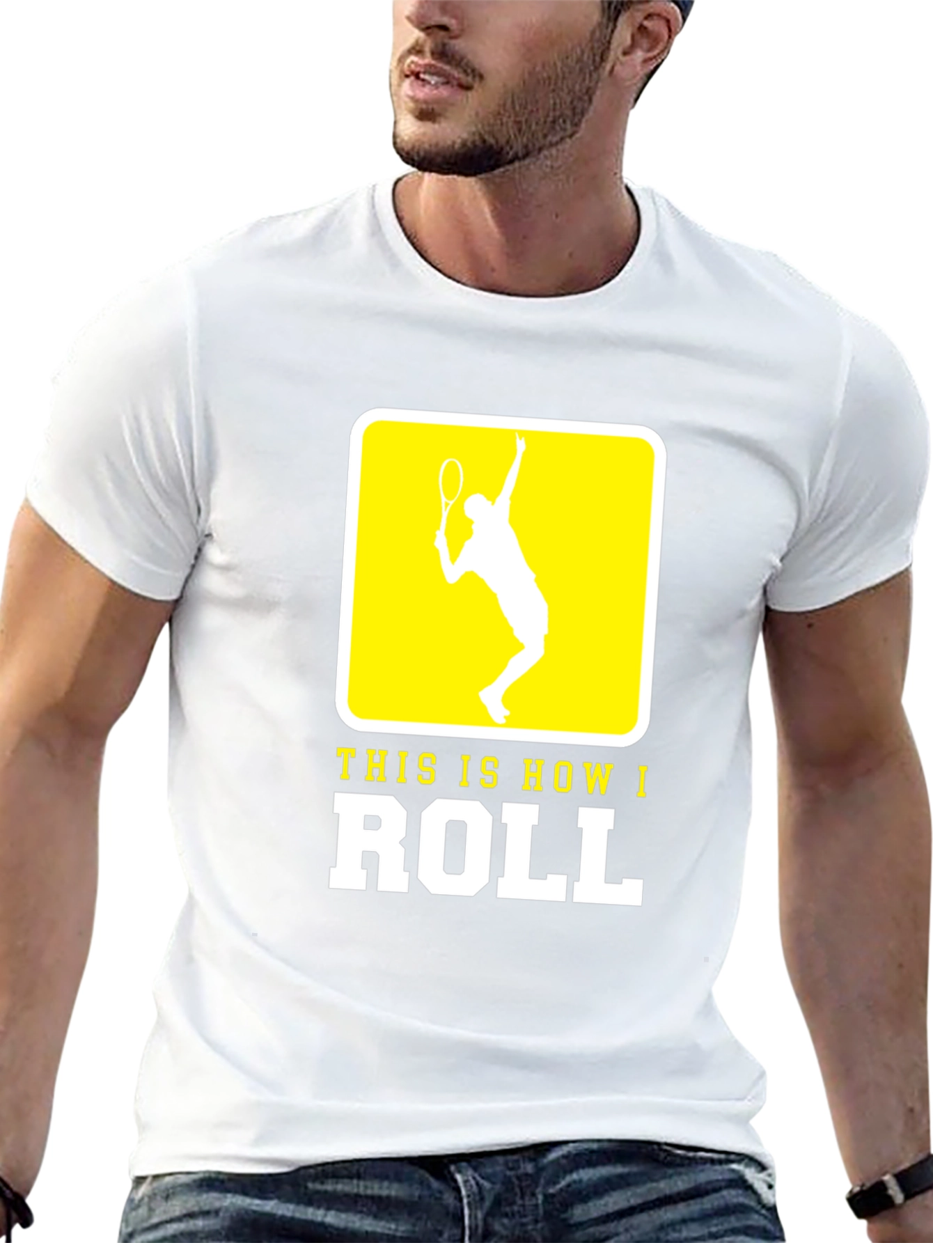 Tennis Player This is How I Roll Black T-Shirt