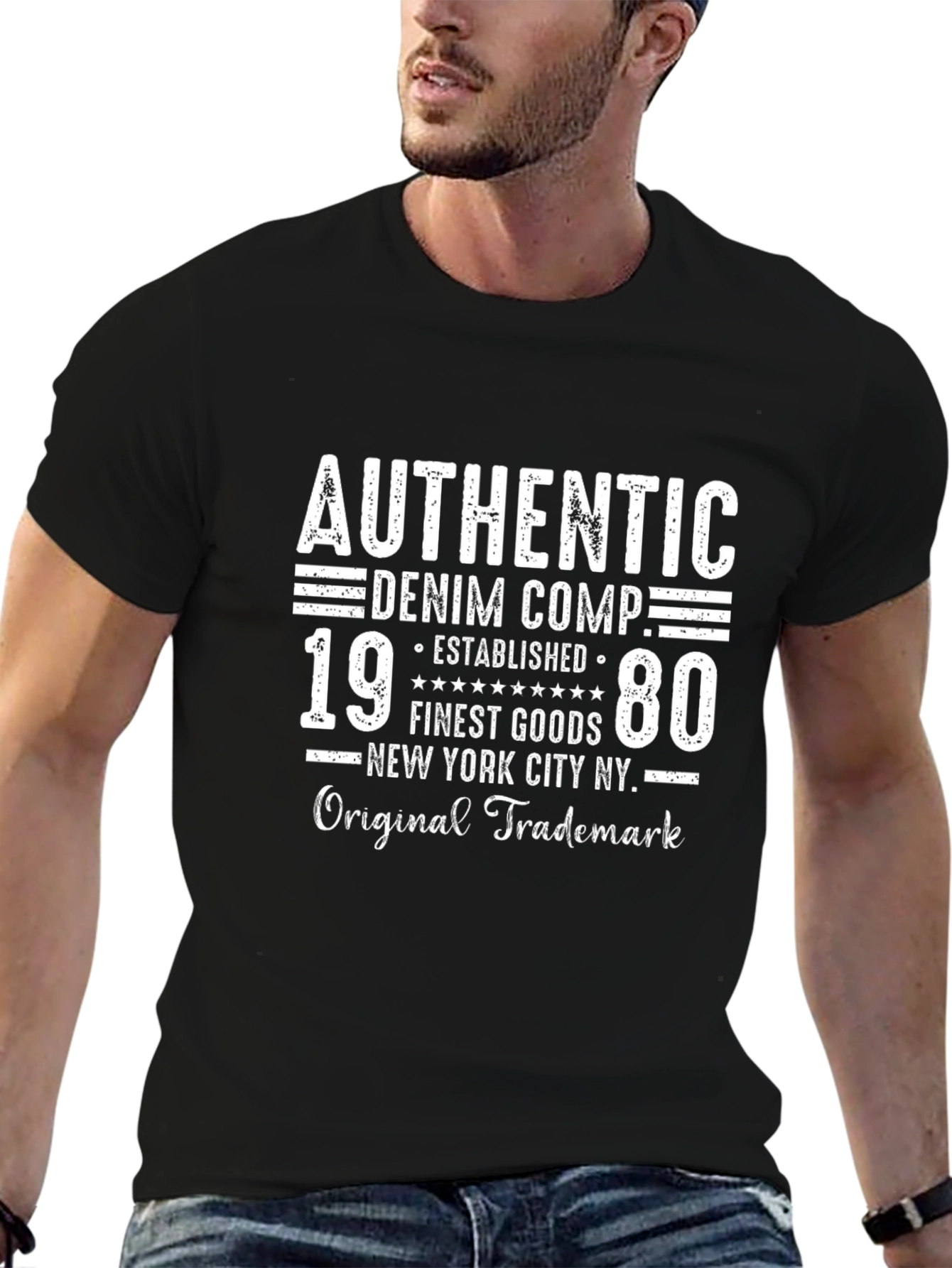 Authentic Denim Co. T-Shirt - Established 1980