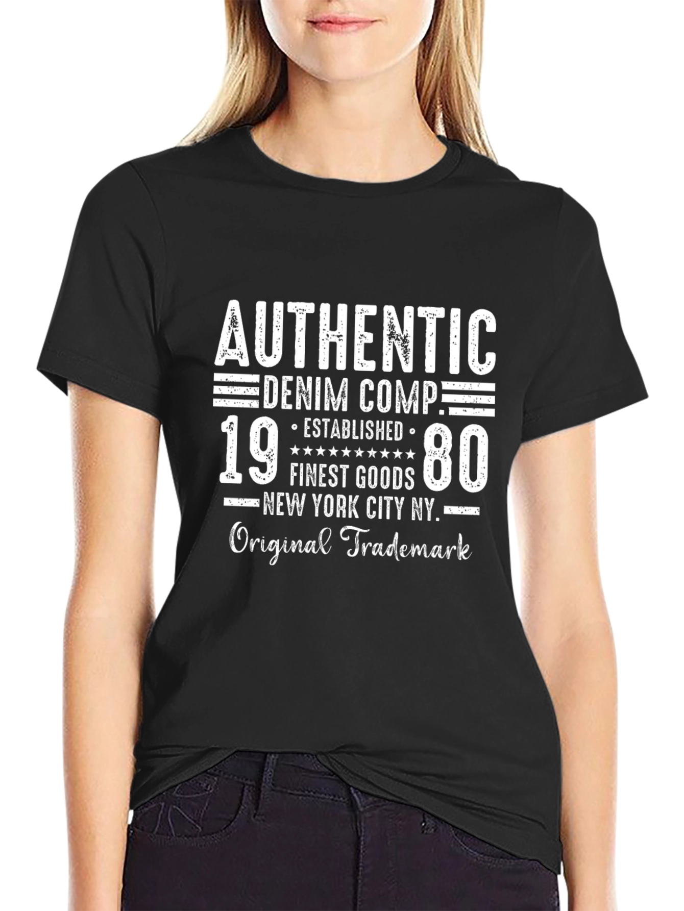 Authentic Denim Co. T-Shirt - Established 1980