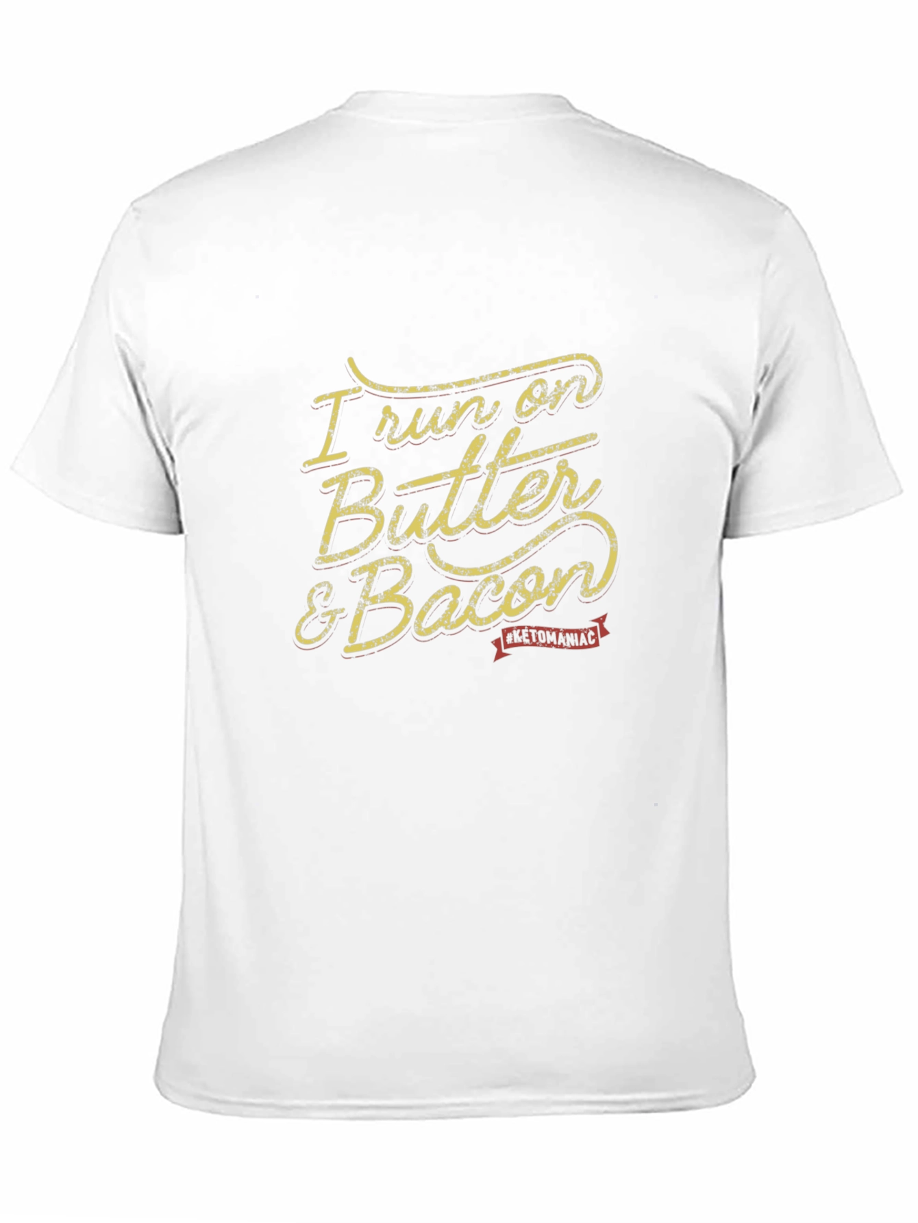 I Run on Butter & Bacon Black T-Shirt