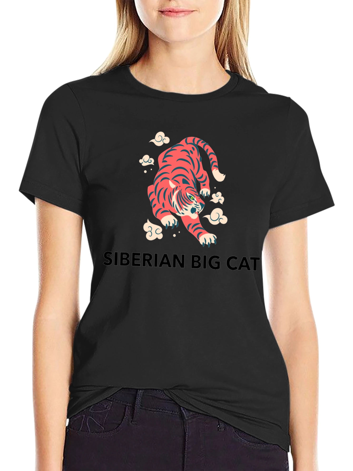 Tiger Graphic Tee - Siberian Big Cat Shirt
