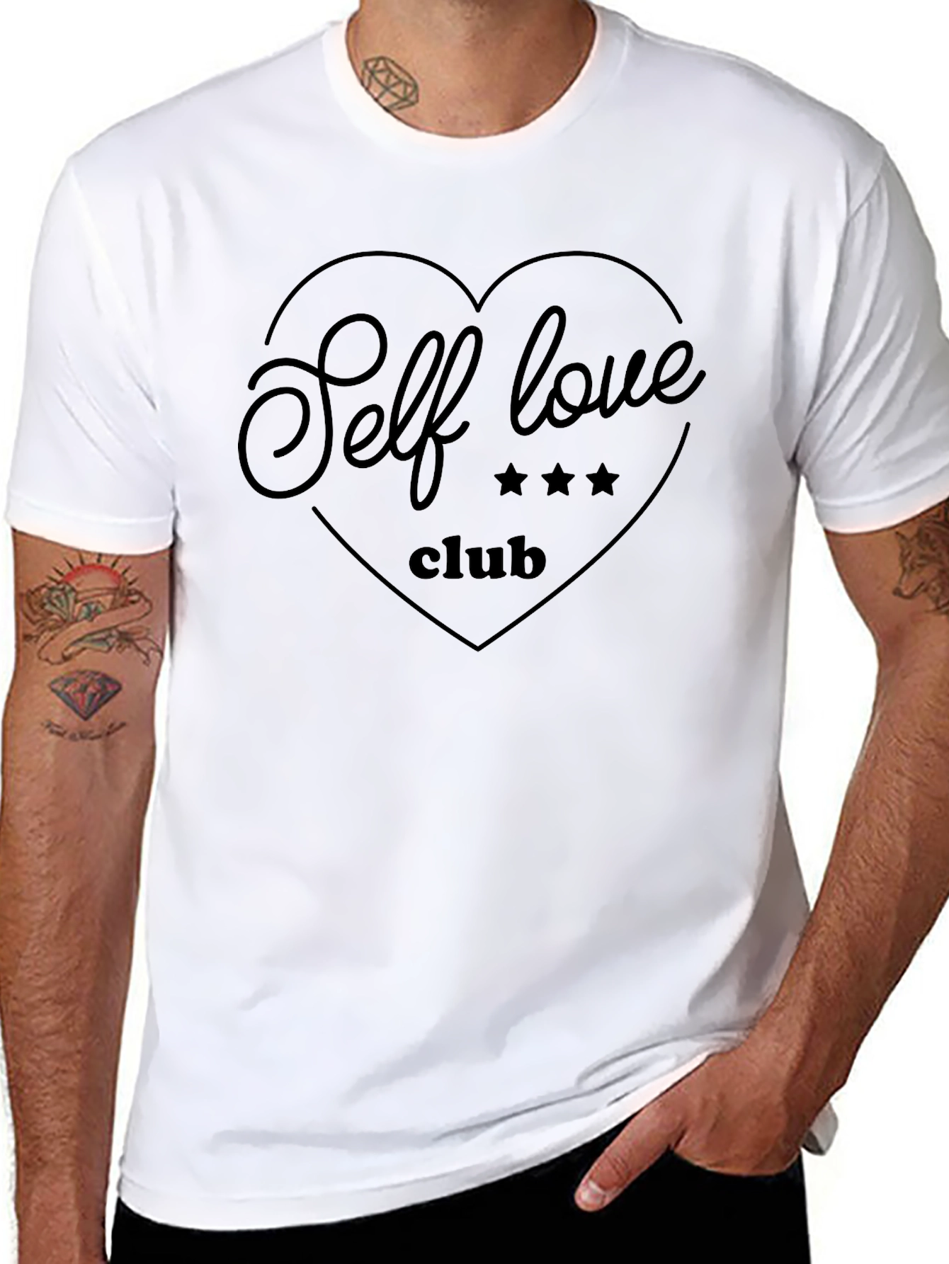 Self Love Club Graphic Tee - Black Cotton Shirt