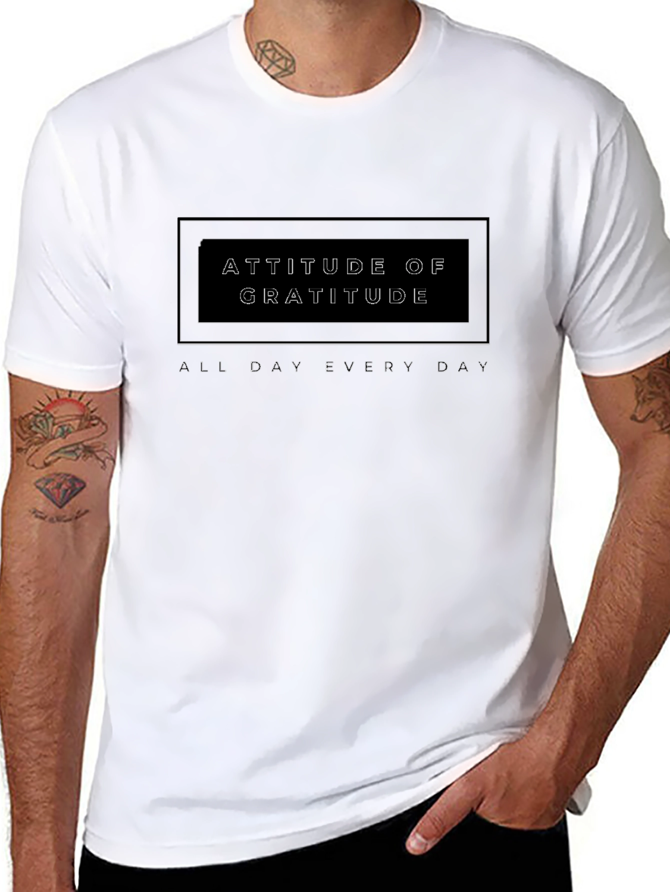 Attitude of Gratitude Black Graphic Tee