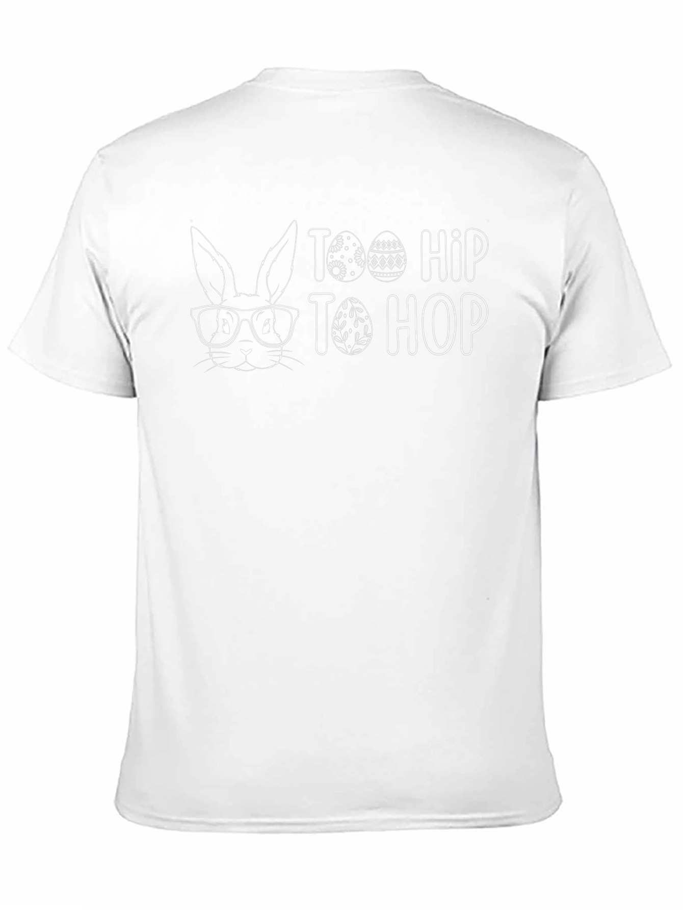 Too Hip To Hop Easter Bunny Graphic T-Shirt