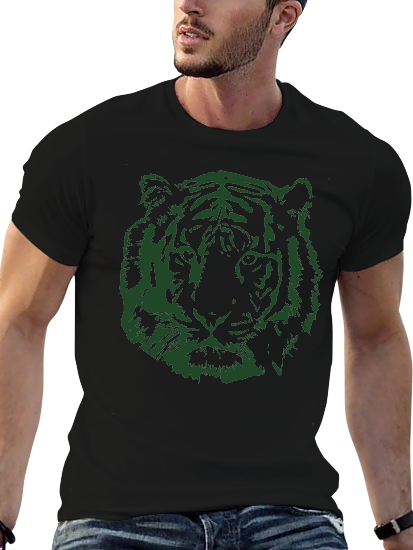 Tiger Graphic Tee - Mens Black T-Shirt