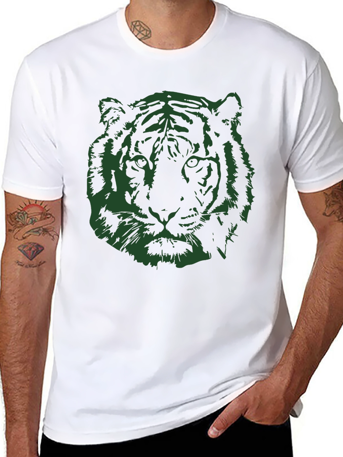 Tiger Graphic Tee - Mens Black T-Shirt