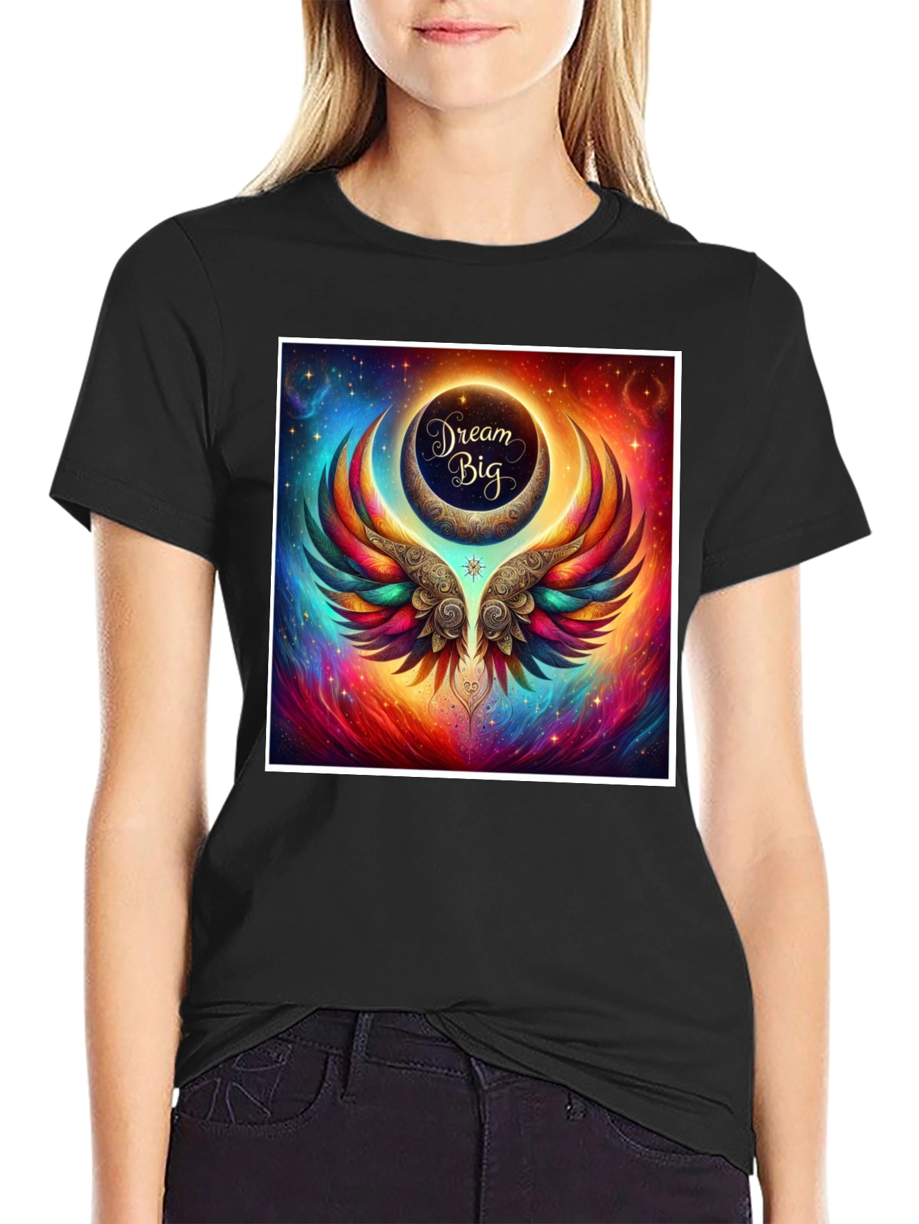 Dream Big Graphic Tee - Celestial Wings
