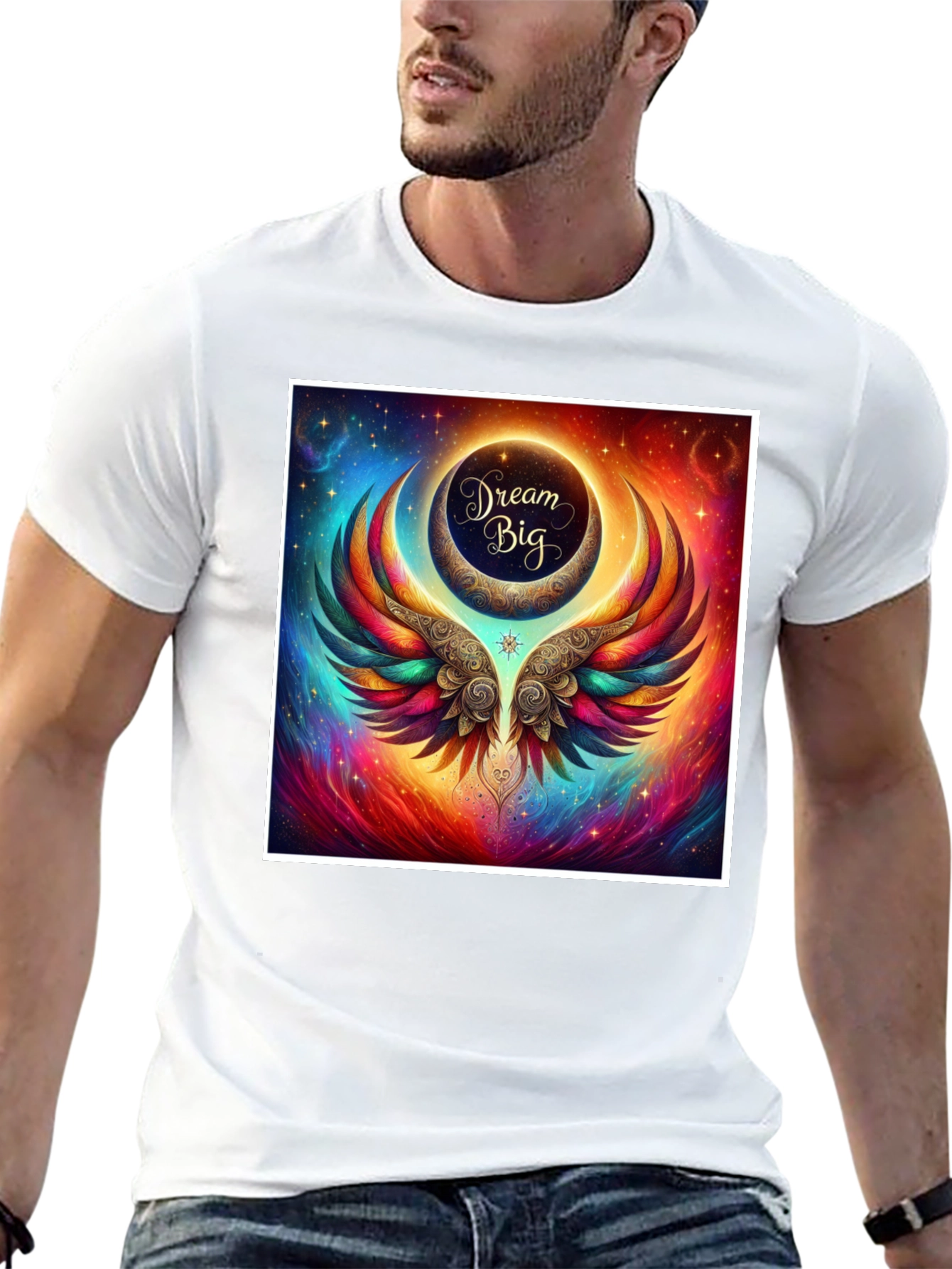 Dream Big Graphic Tee - Celestial Wings