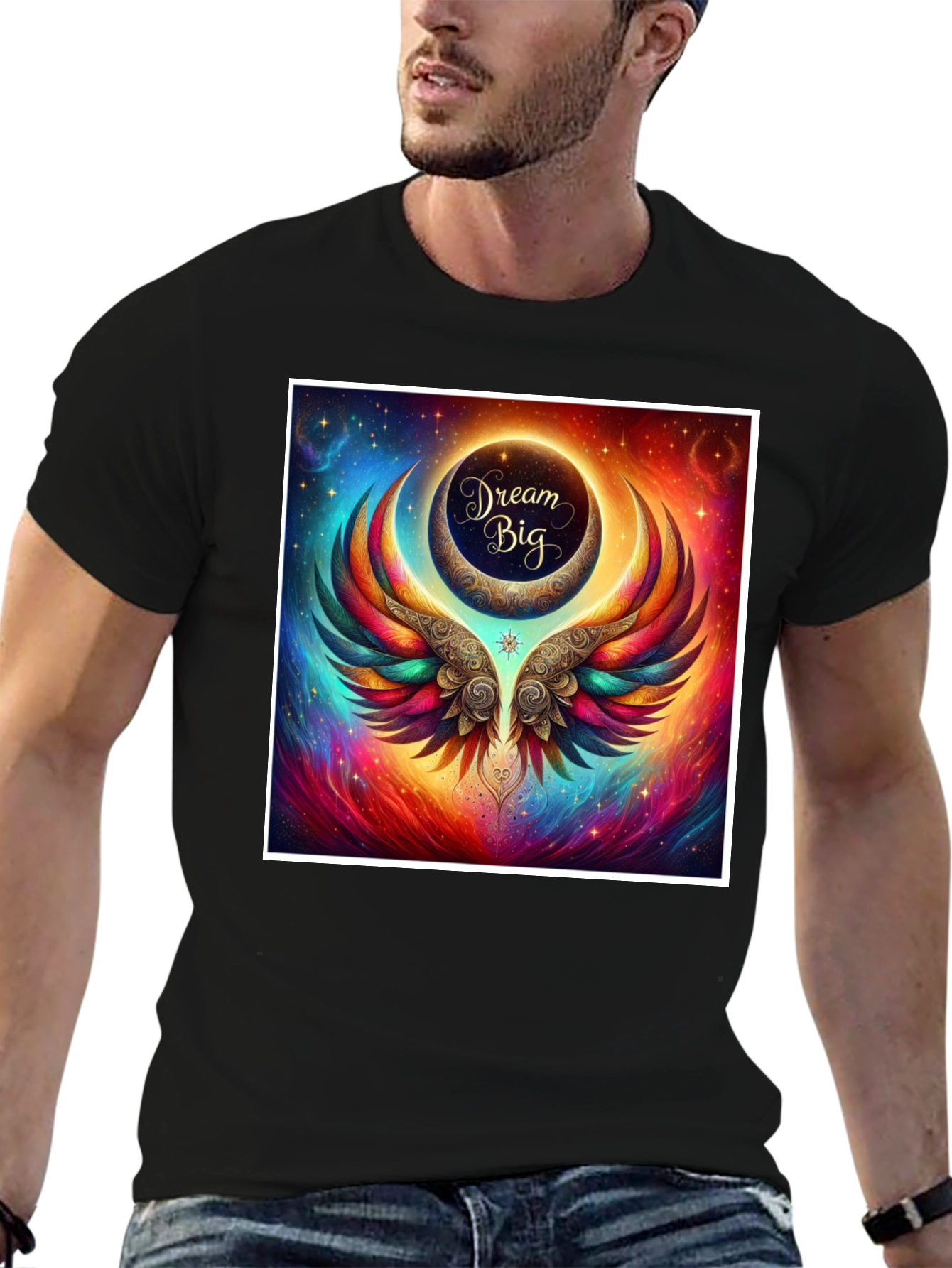 Dream Big Graphic Tee - Celestial Wings