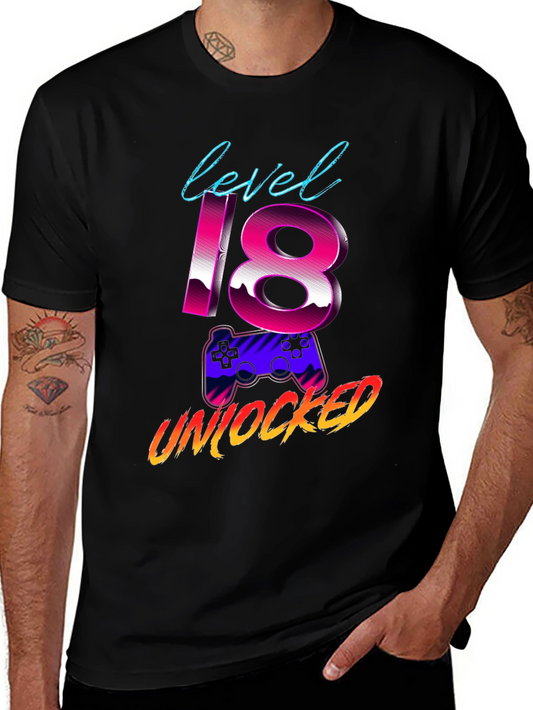 Level 18 Unlocked Gaming Birthday T-Shirt