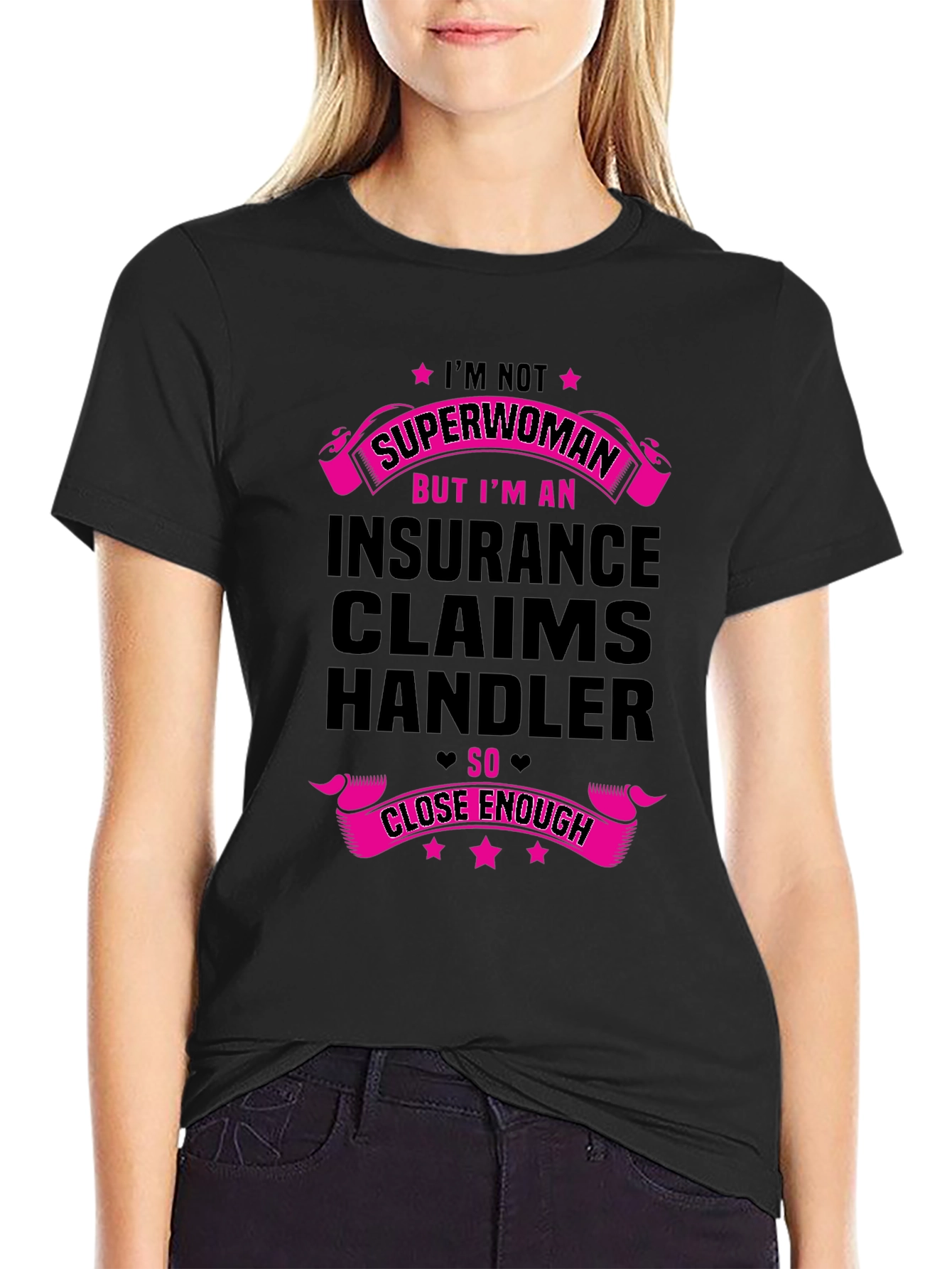 Insurance Claims Handler Superwoman Funny T-Shirt