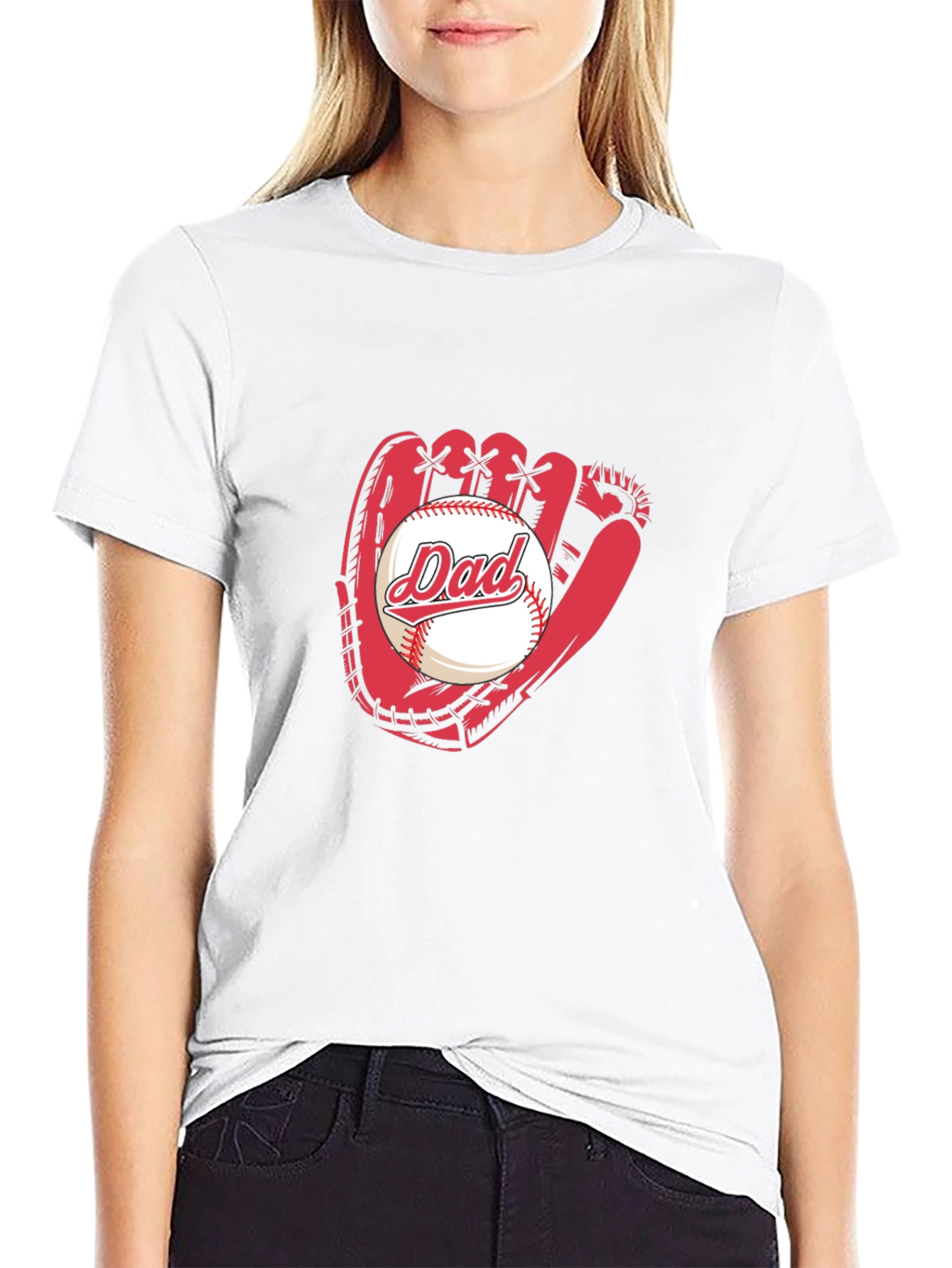 Dad Baseball Glove Graphic Tee - Fathers Day Gift
