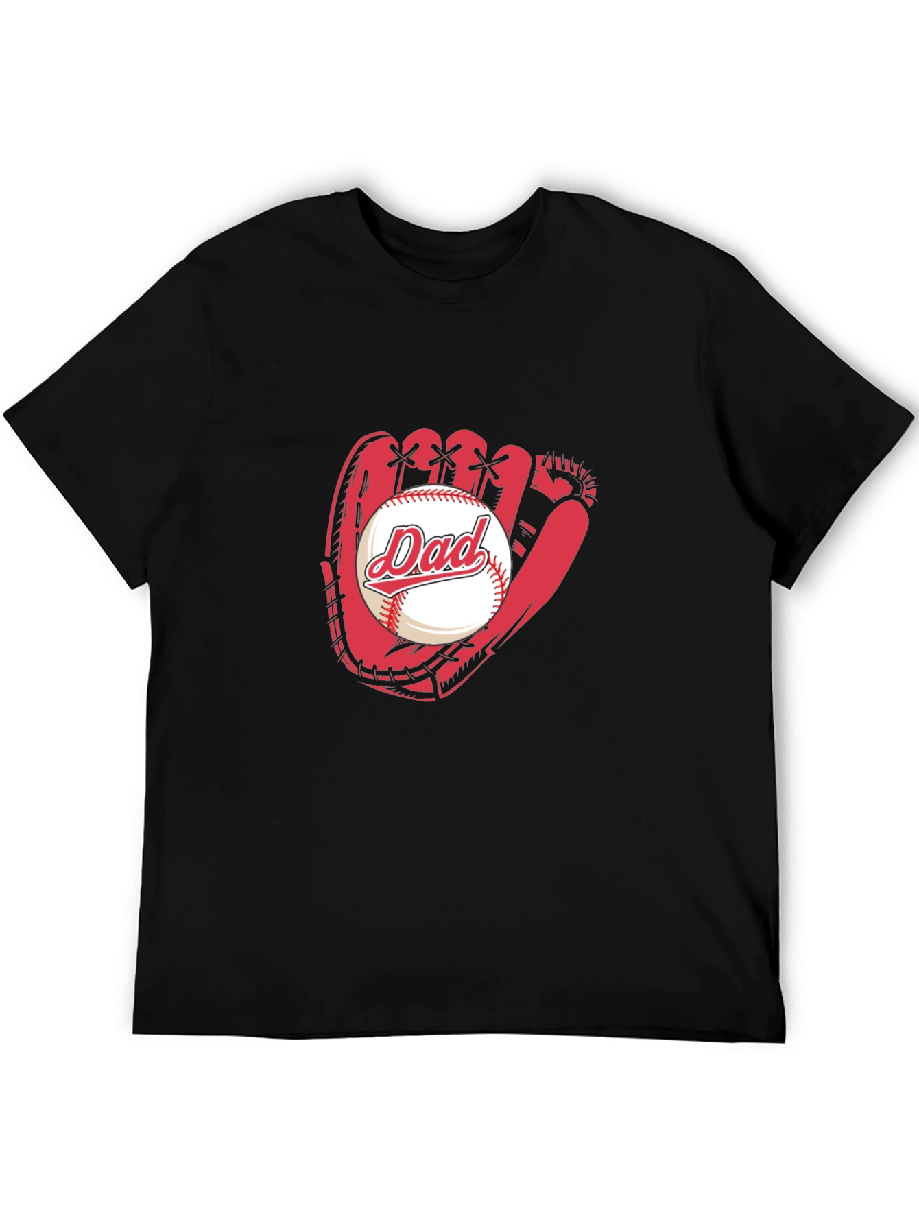 Dad Baseball Glove Graphic Tee - Fathers Day Gift